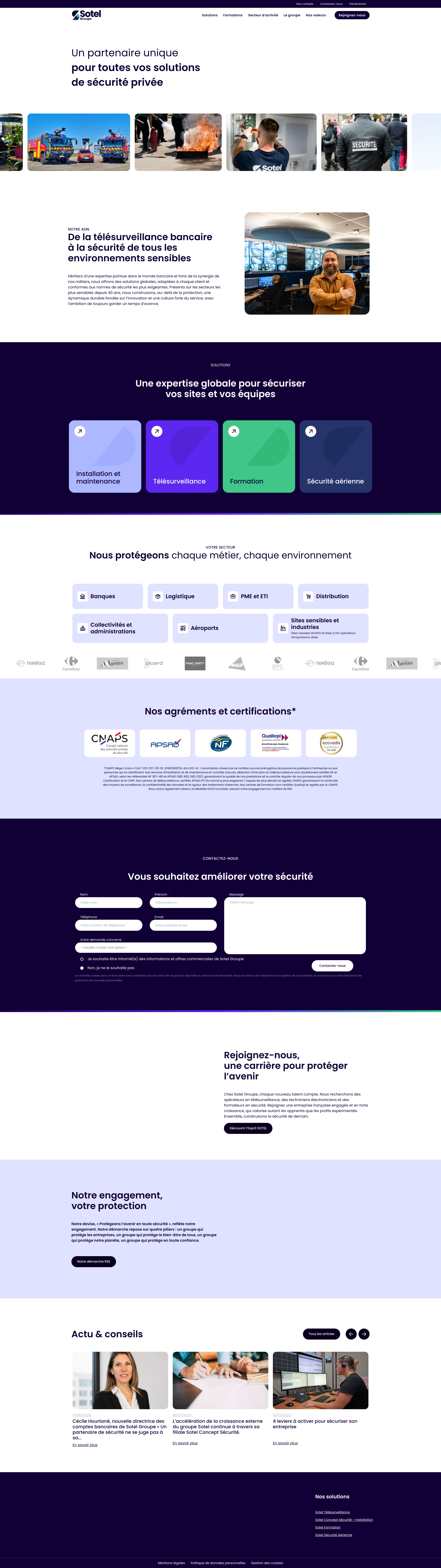 Aperçu du site
