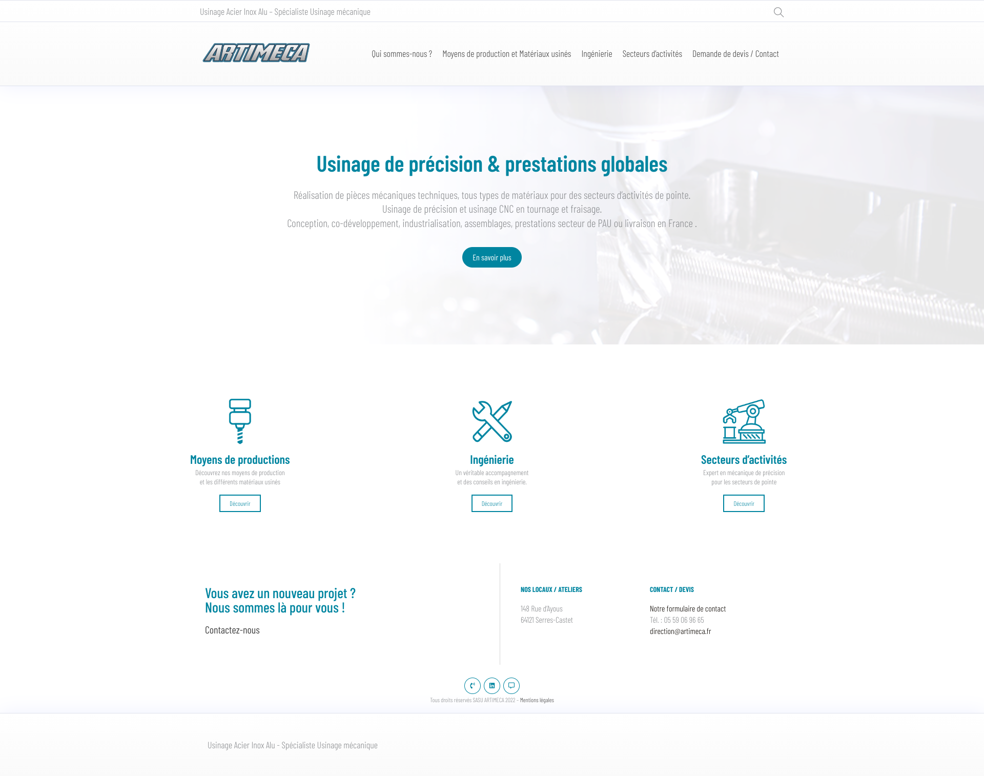 Aperçu du site