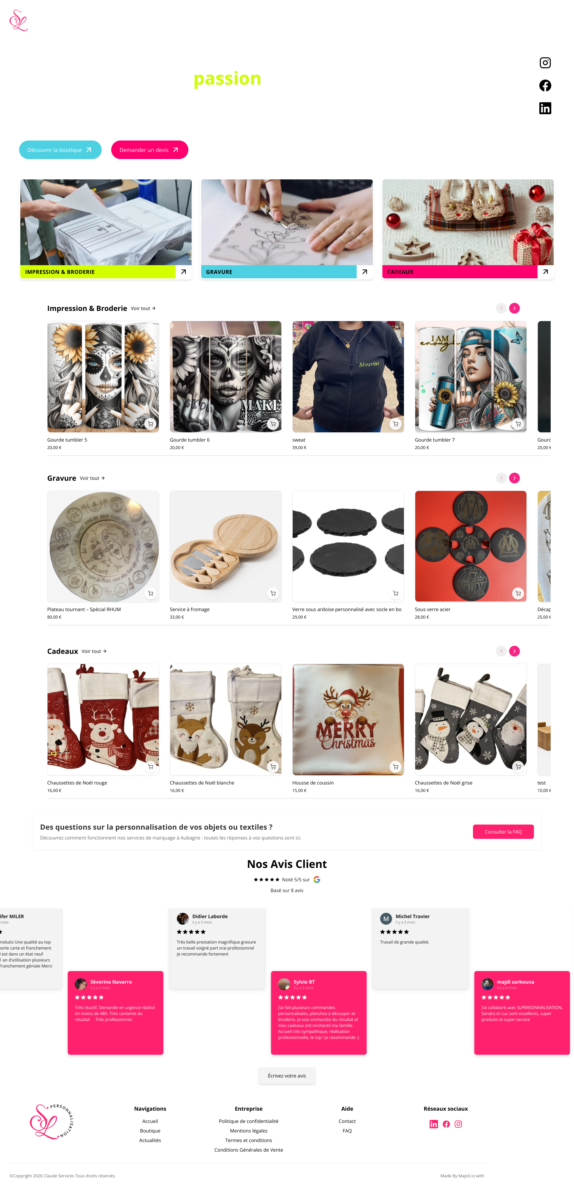 Aperçu du site