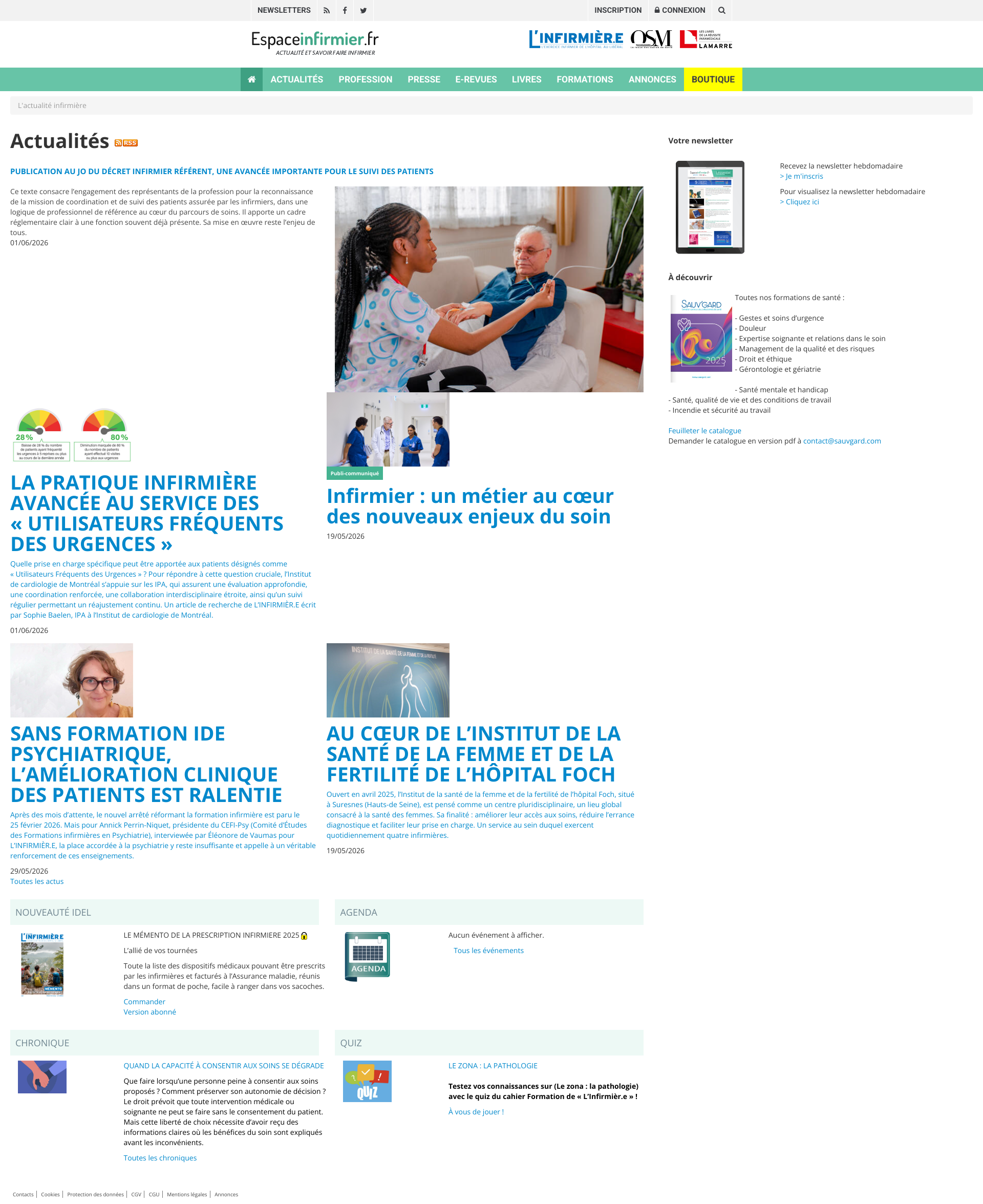 Aperçu du site