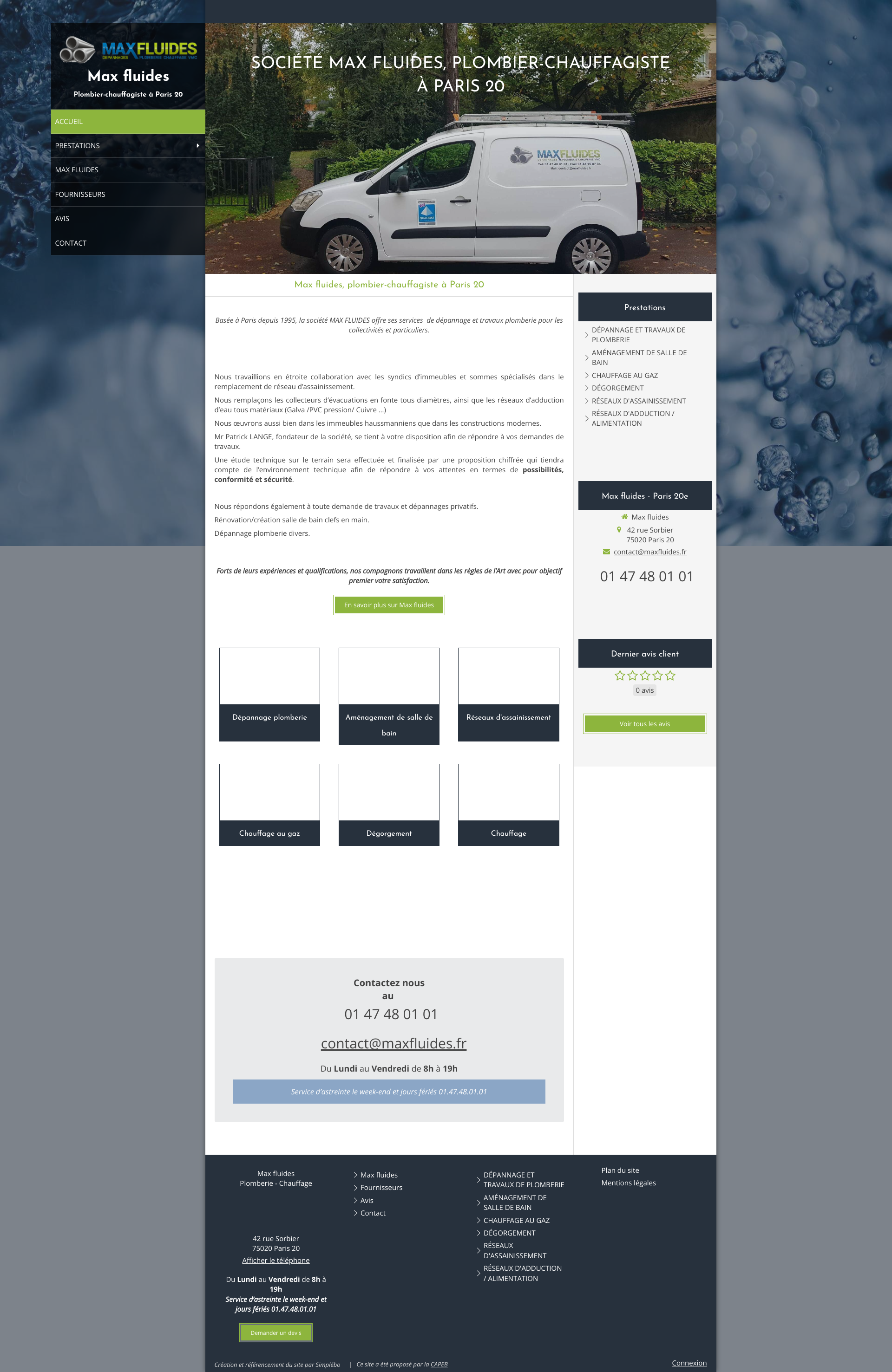 Aperçu du site
