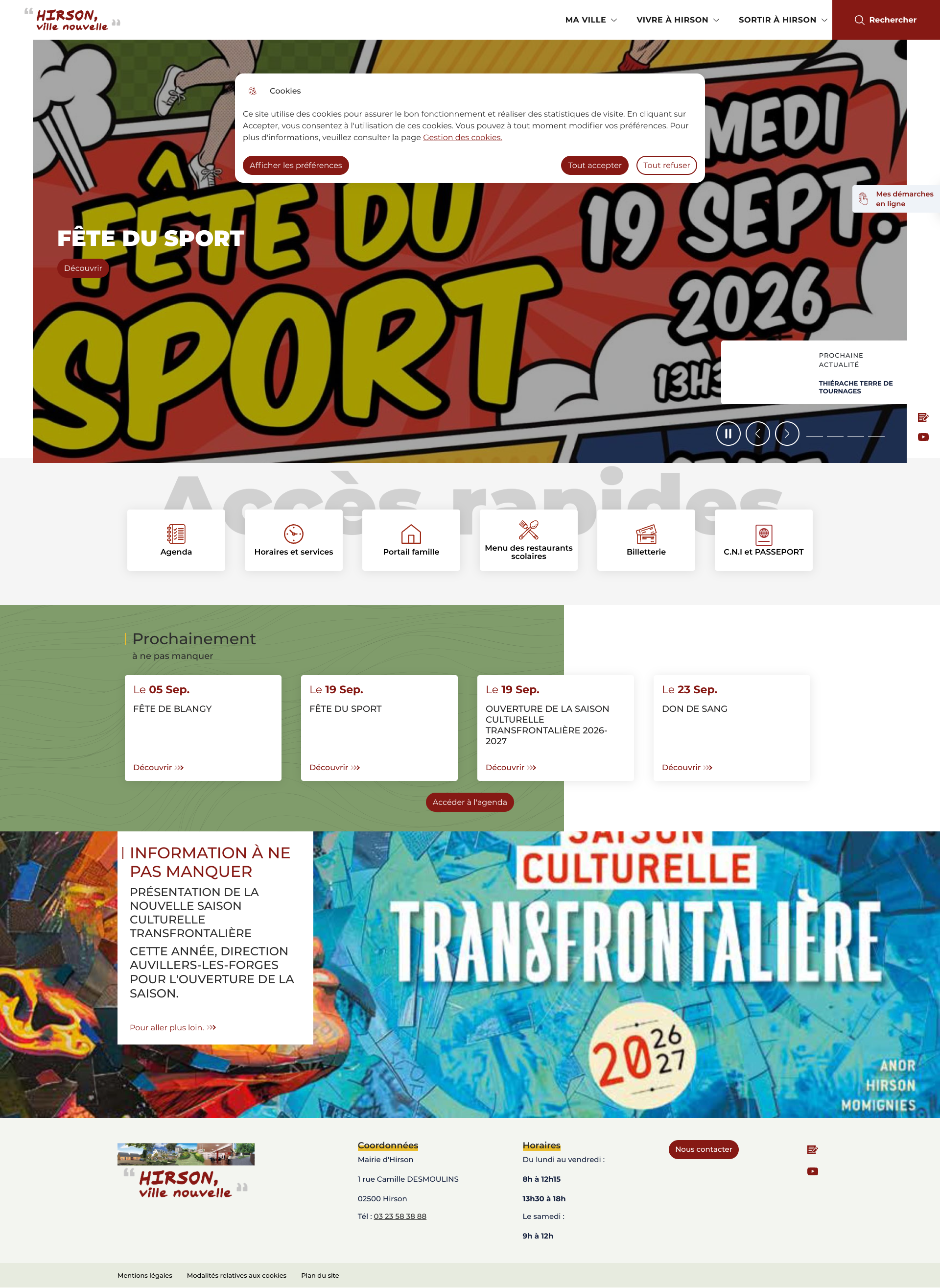 Aperçu du site