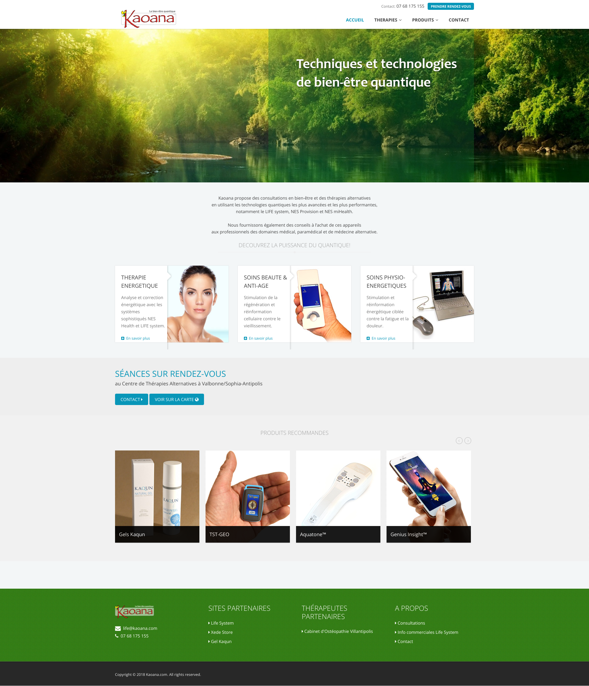 Aperçu du site