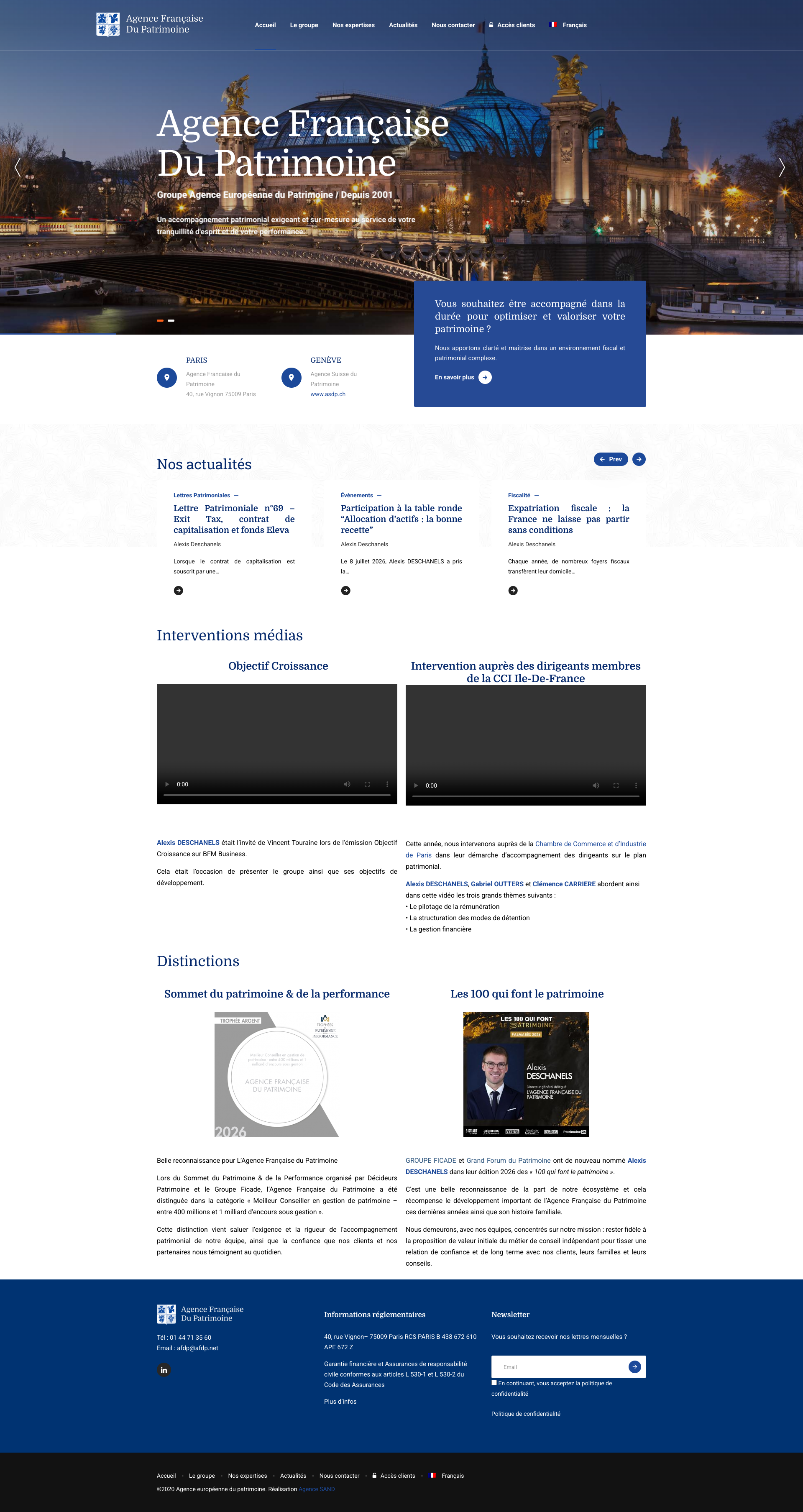 Aperçu du site