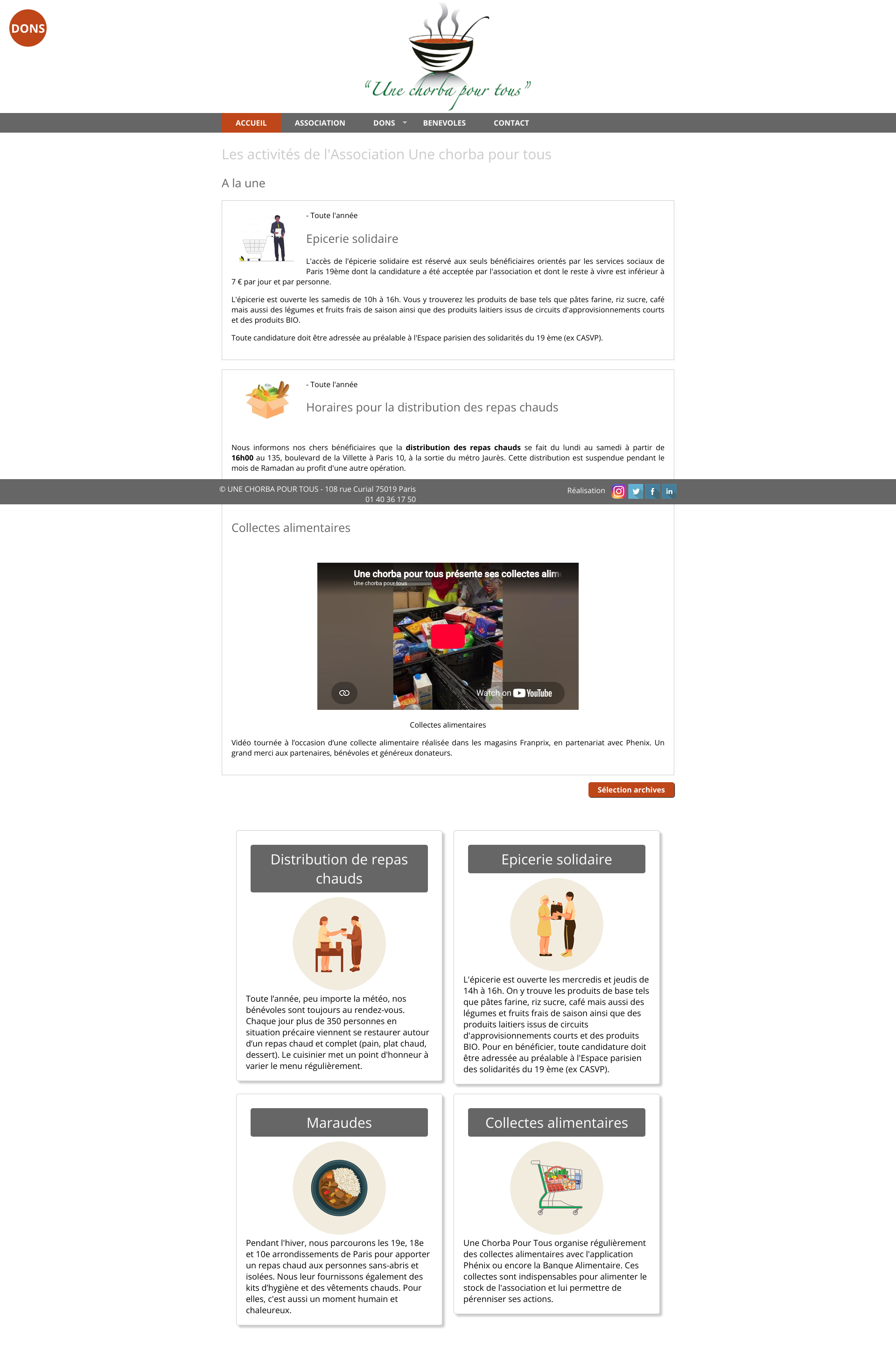 Aperçu du site