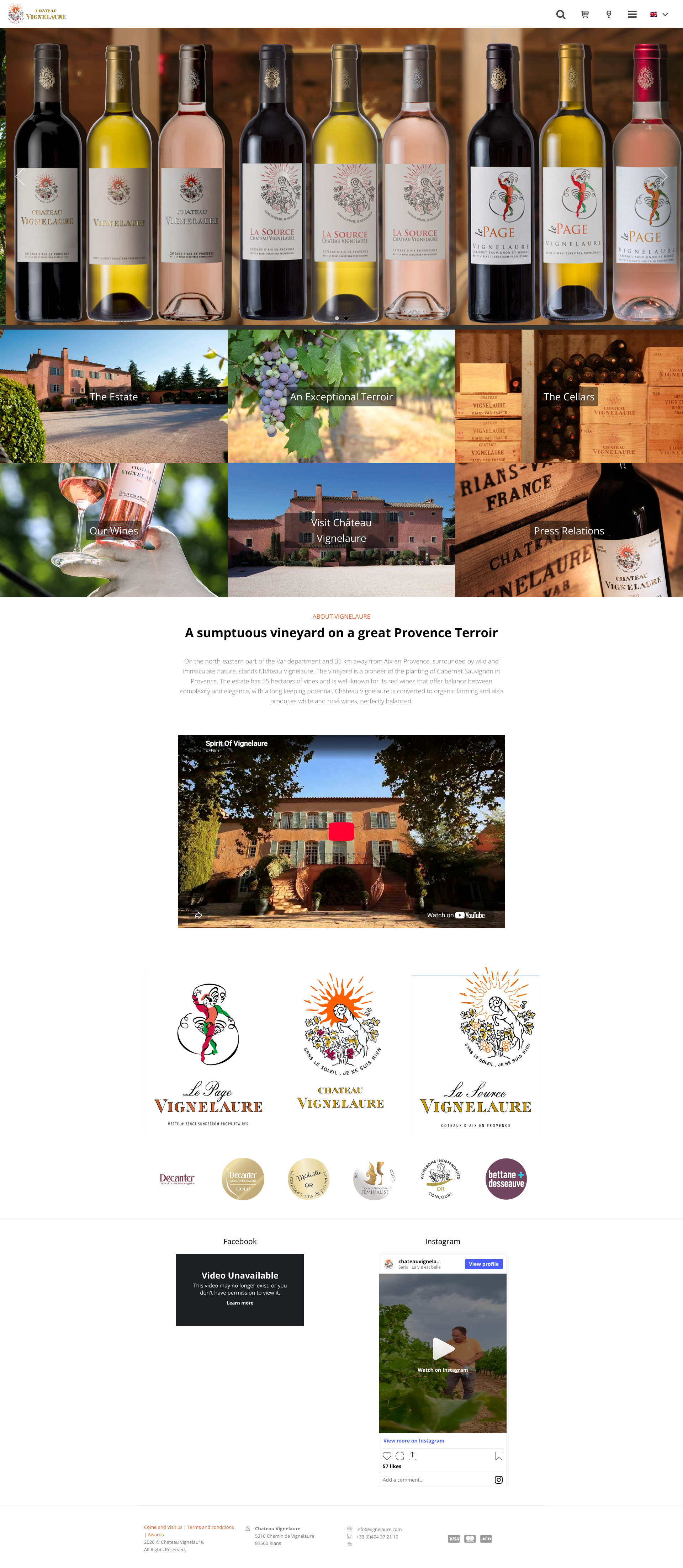 Aperçu du site