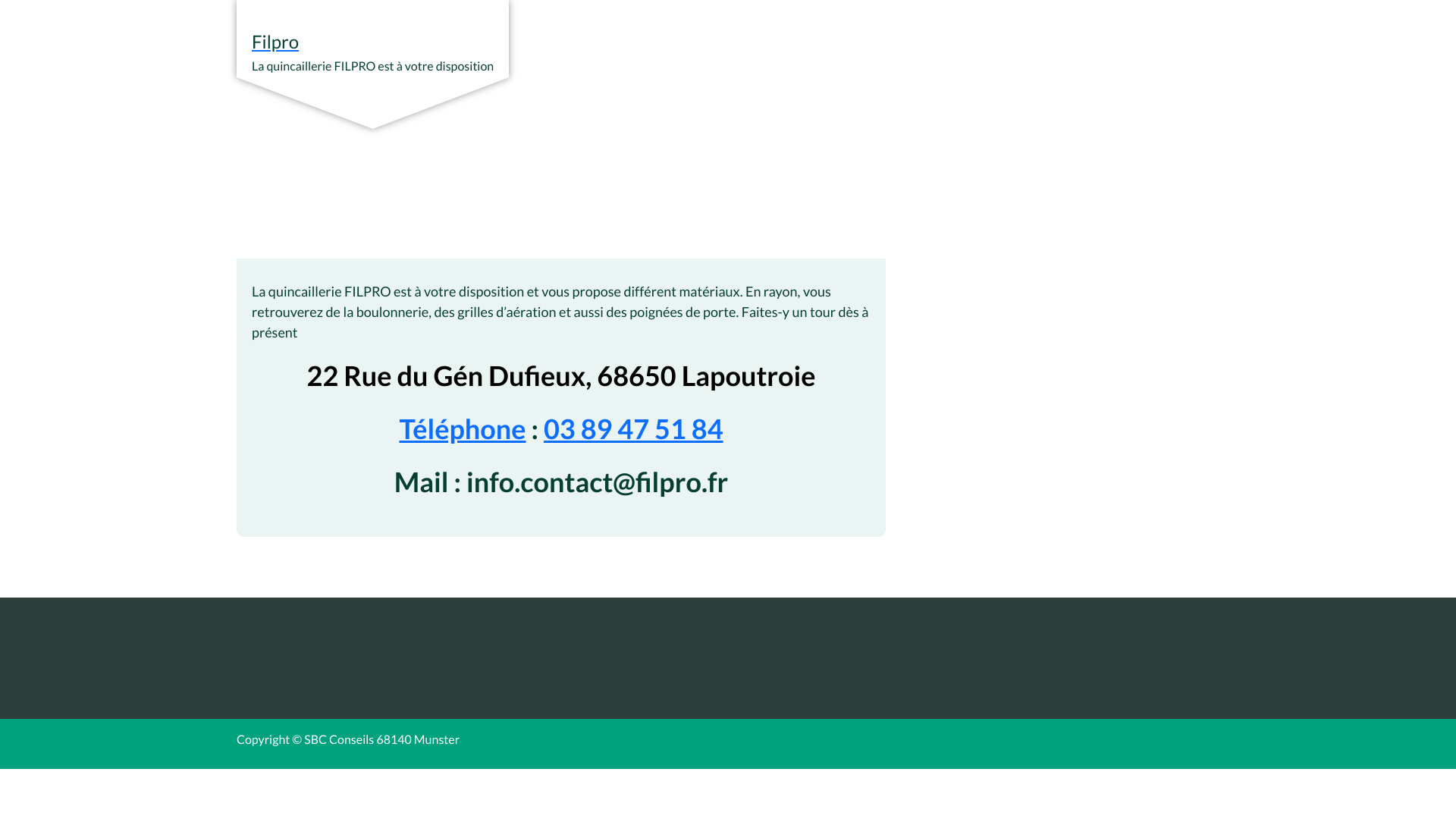 Aperçu du site
