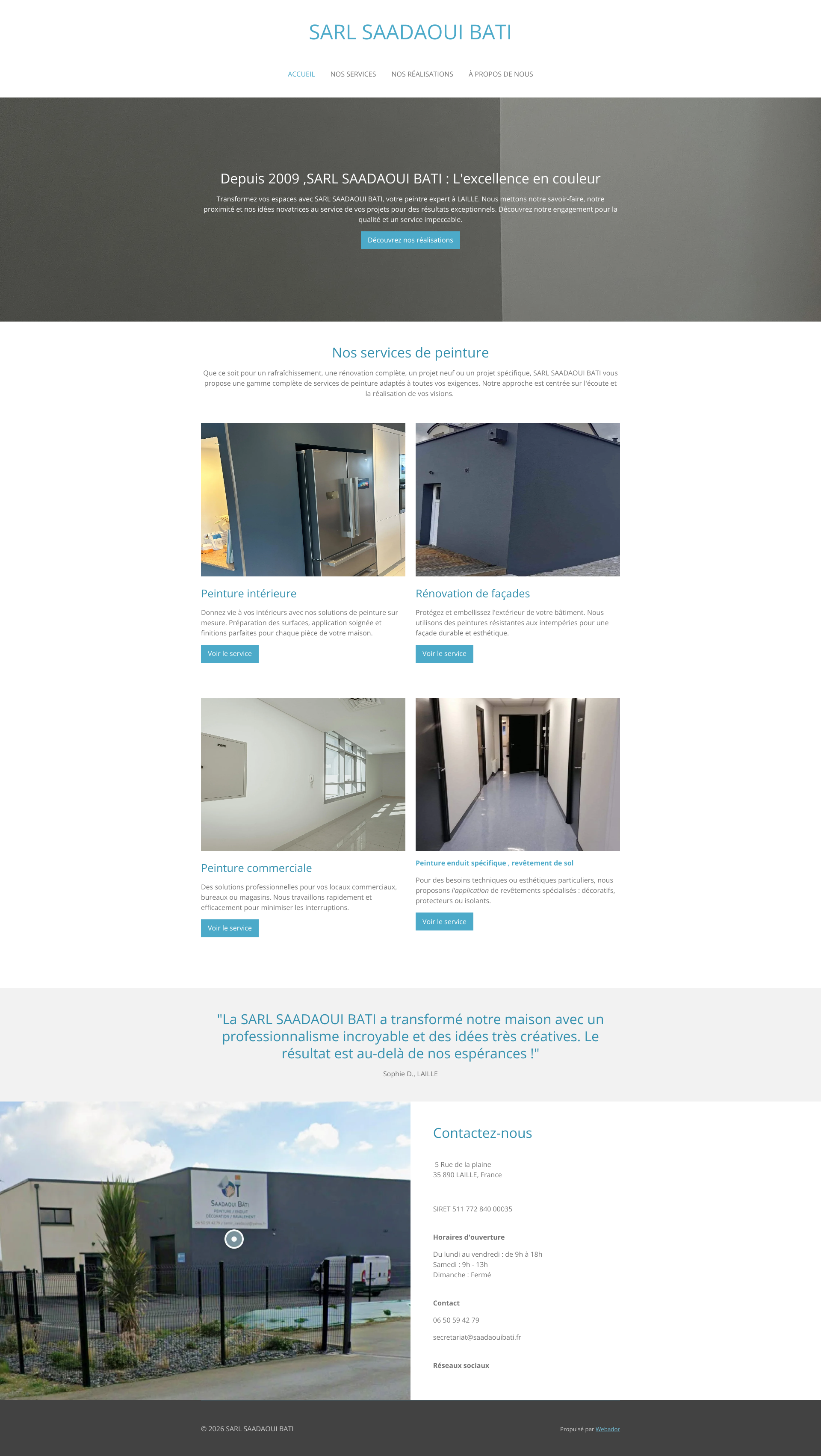 Aperçu du site