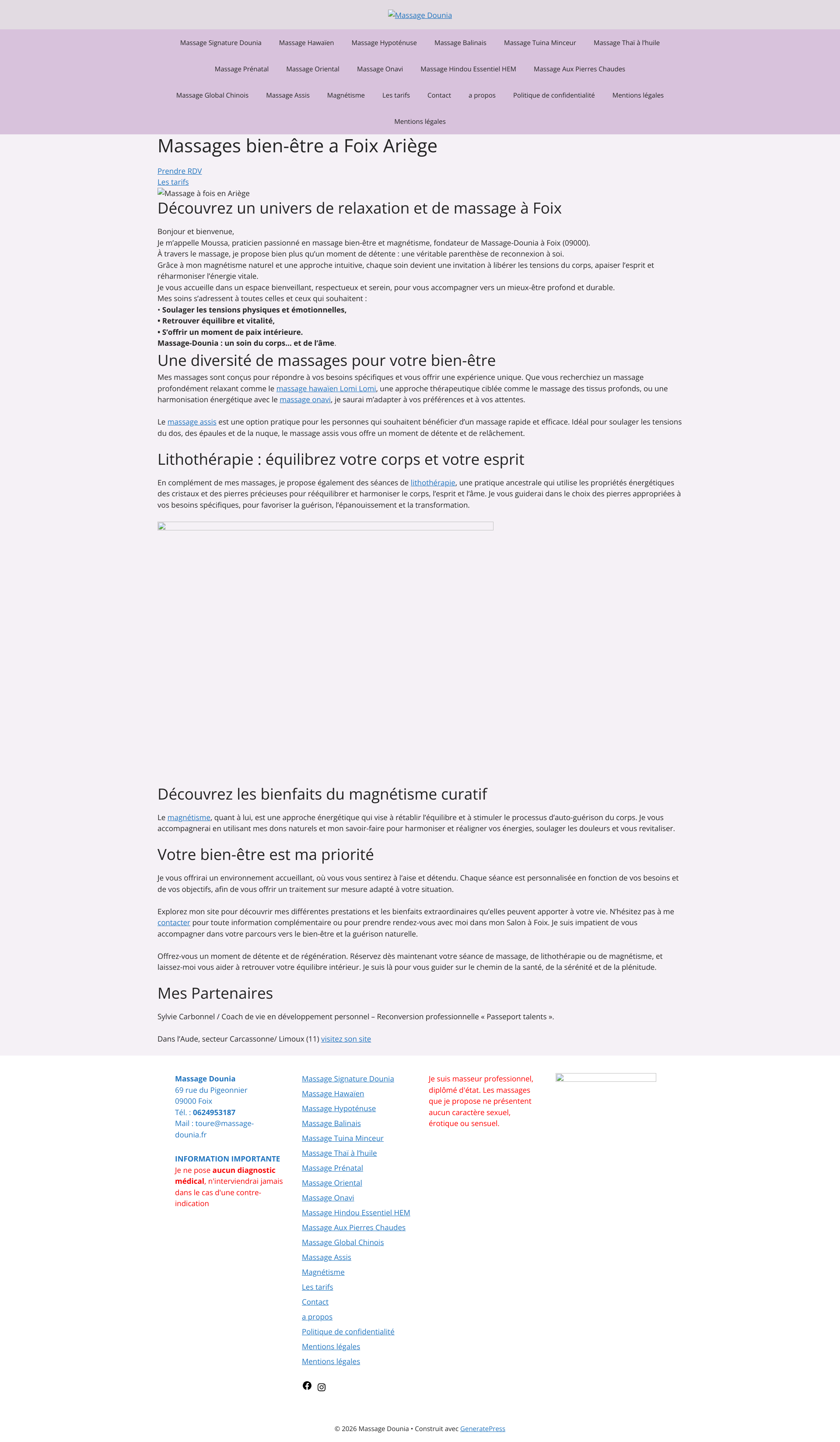 Aperçu du site