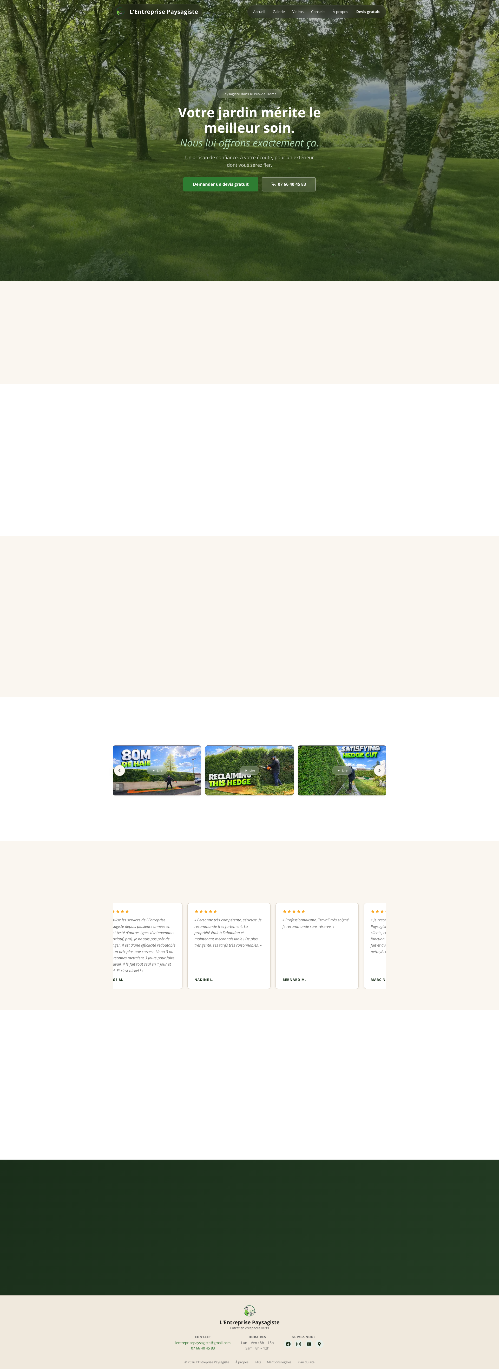 Aperçu du site