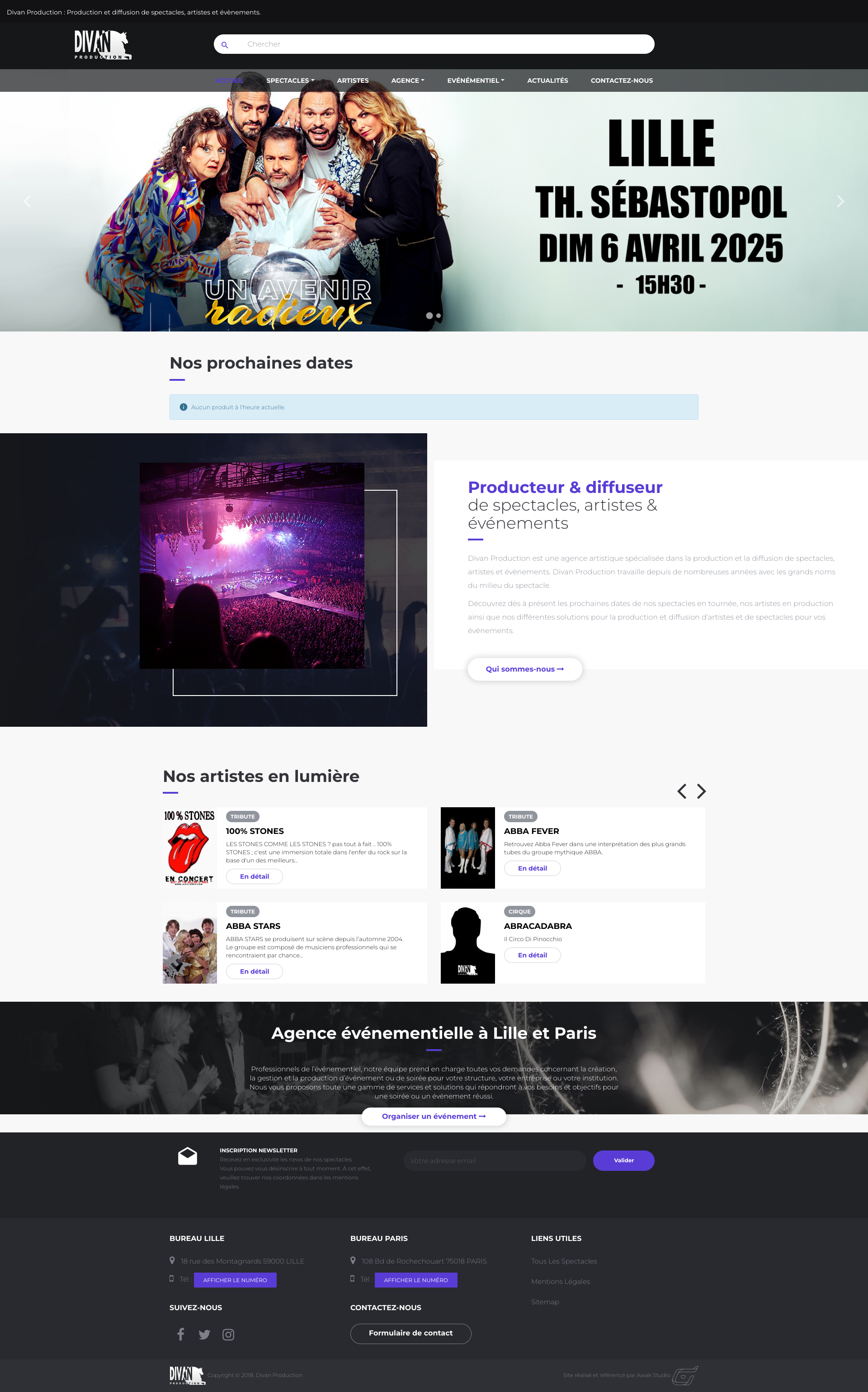 Aperçu du site