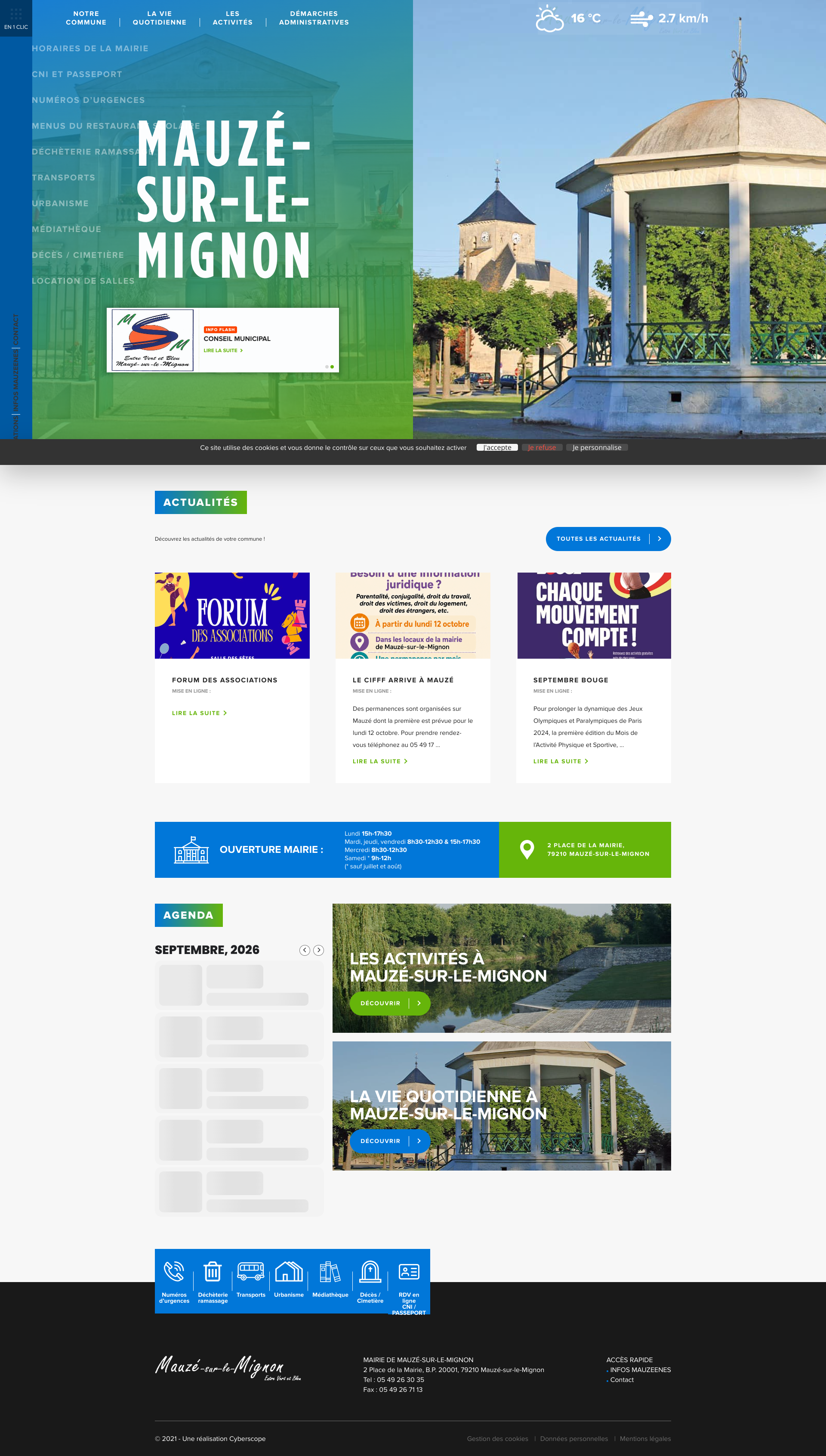 Aperçu du site
