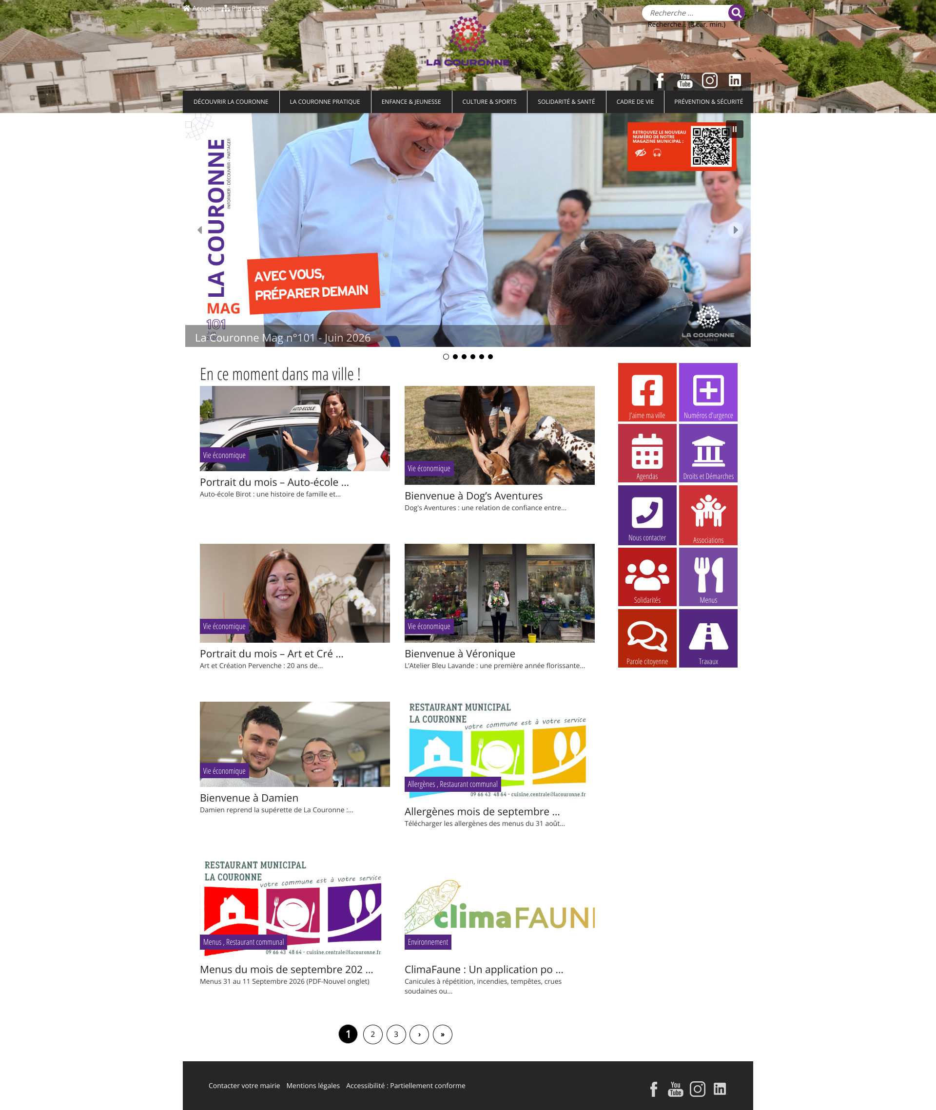 Aperçu du site
