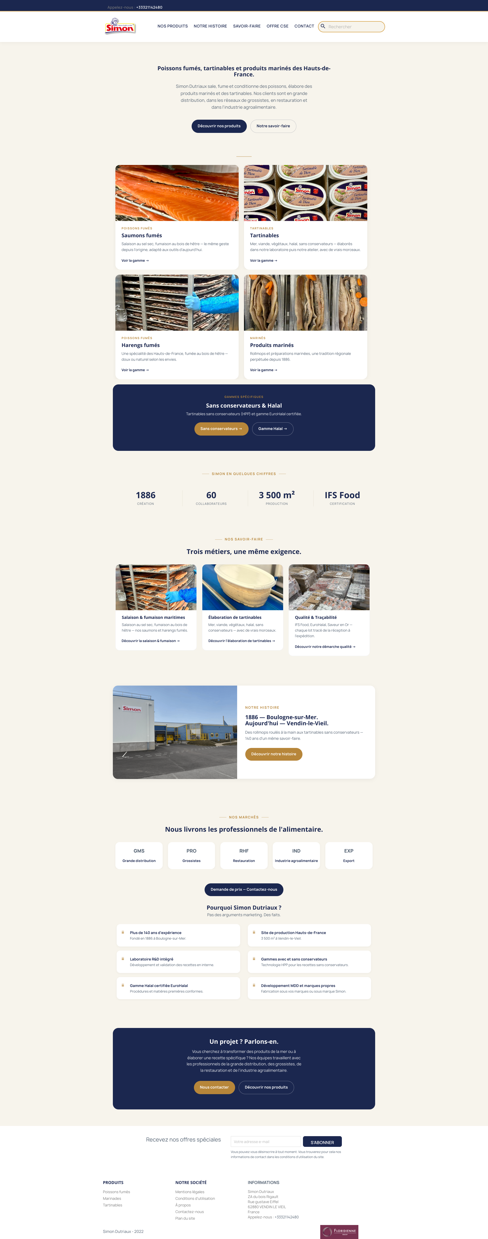 Aperçu du site