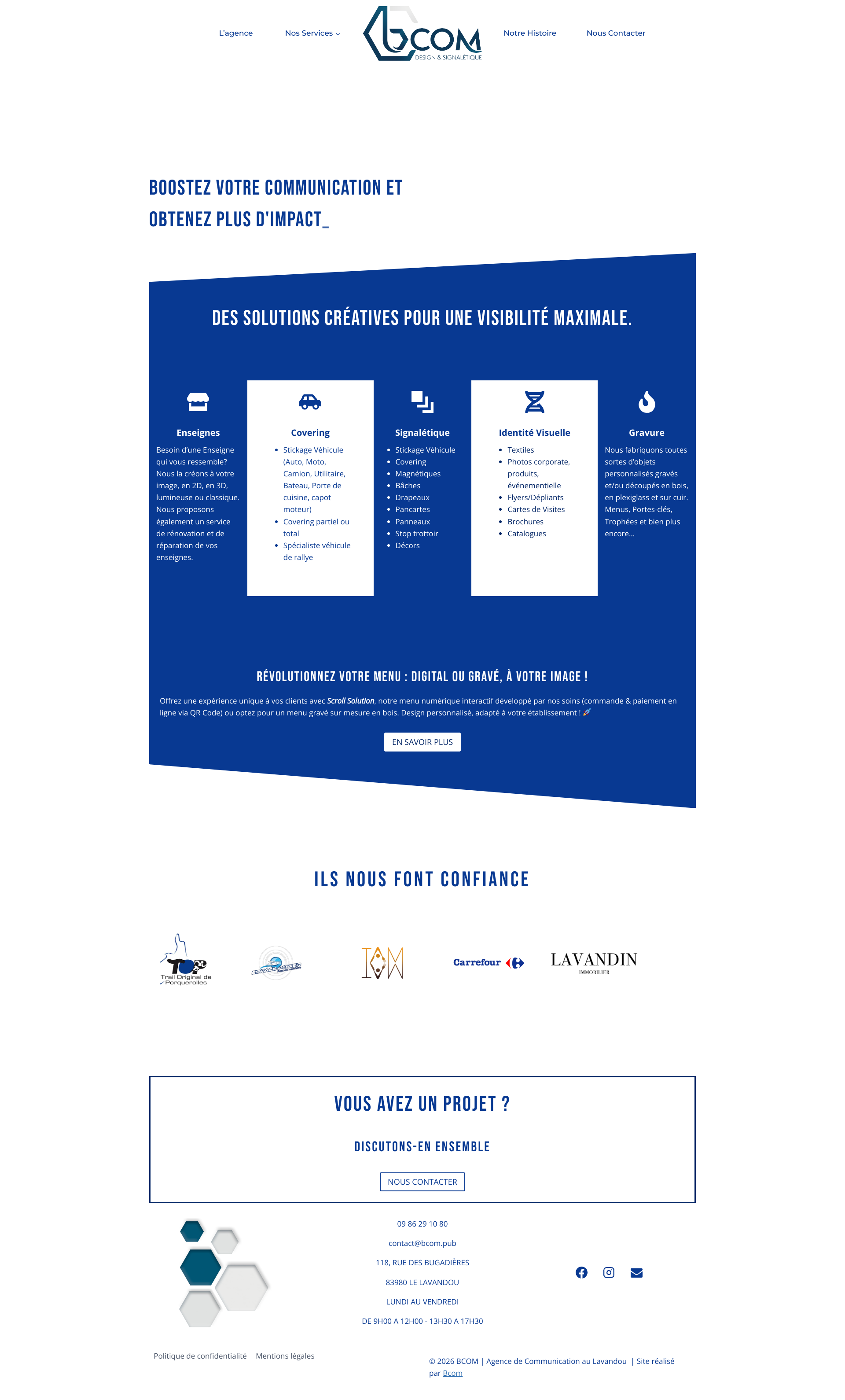 Aperçu du site