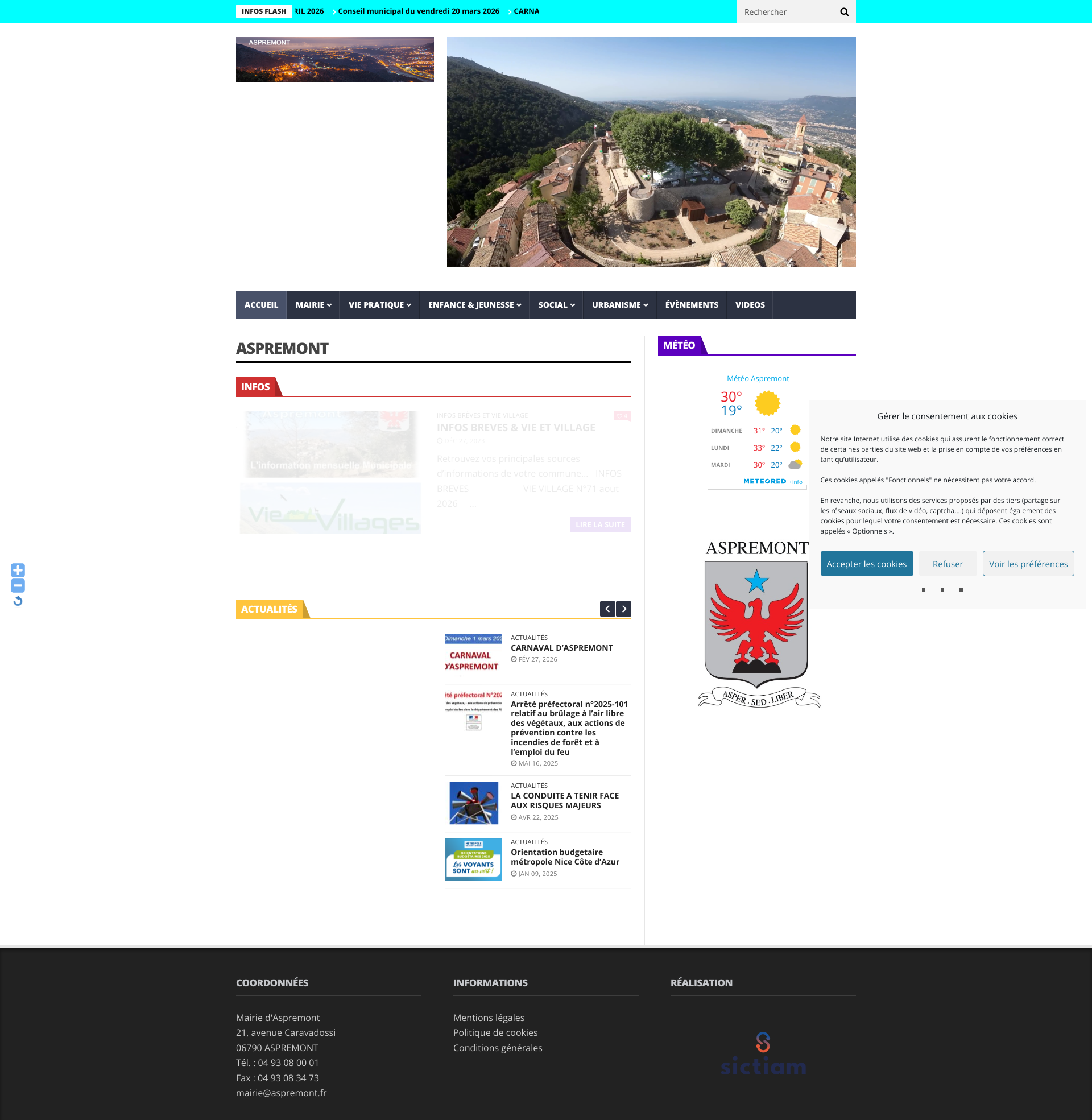 Aperçu du site
