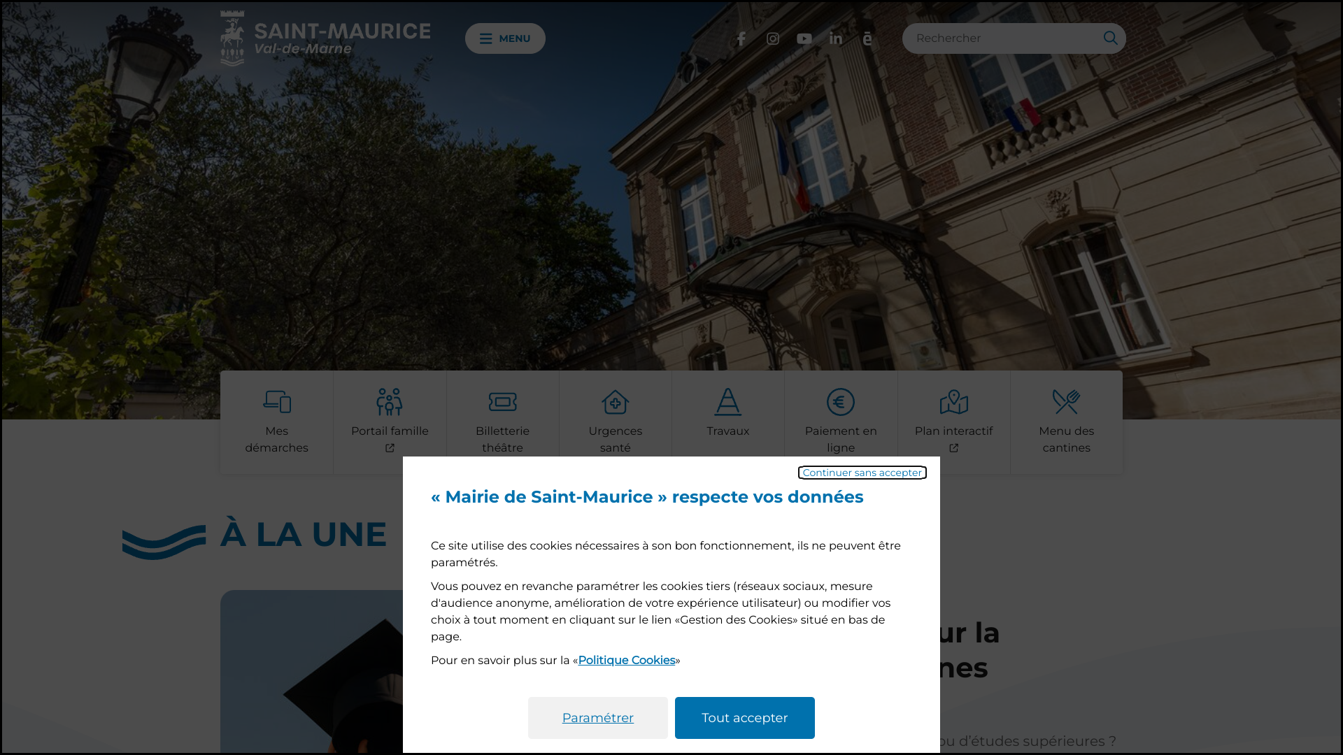 Aperçu du site