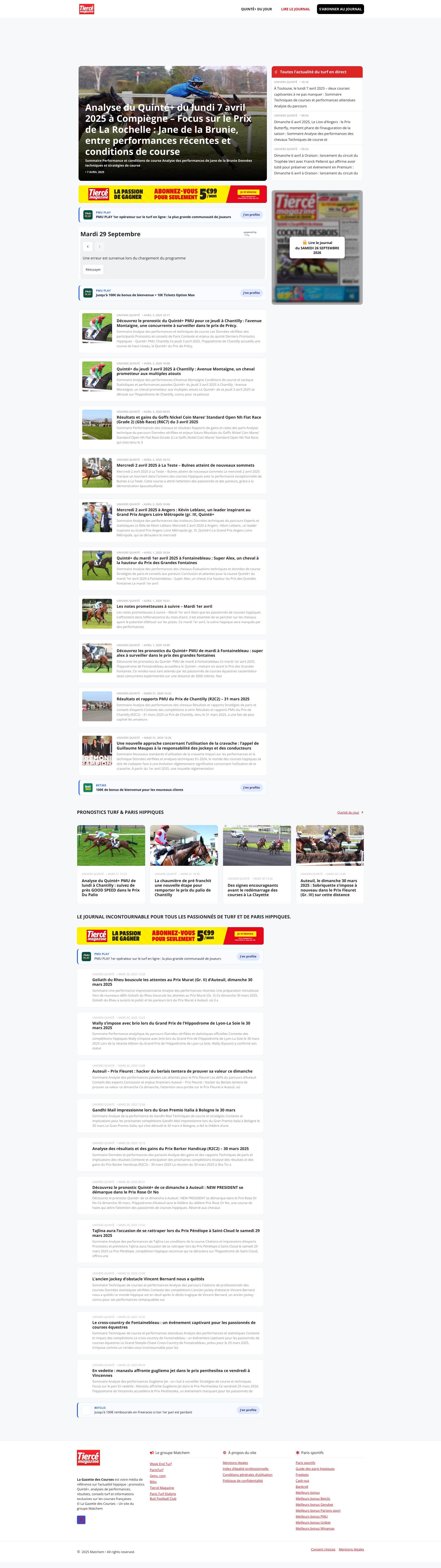 Aperçu du site