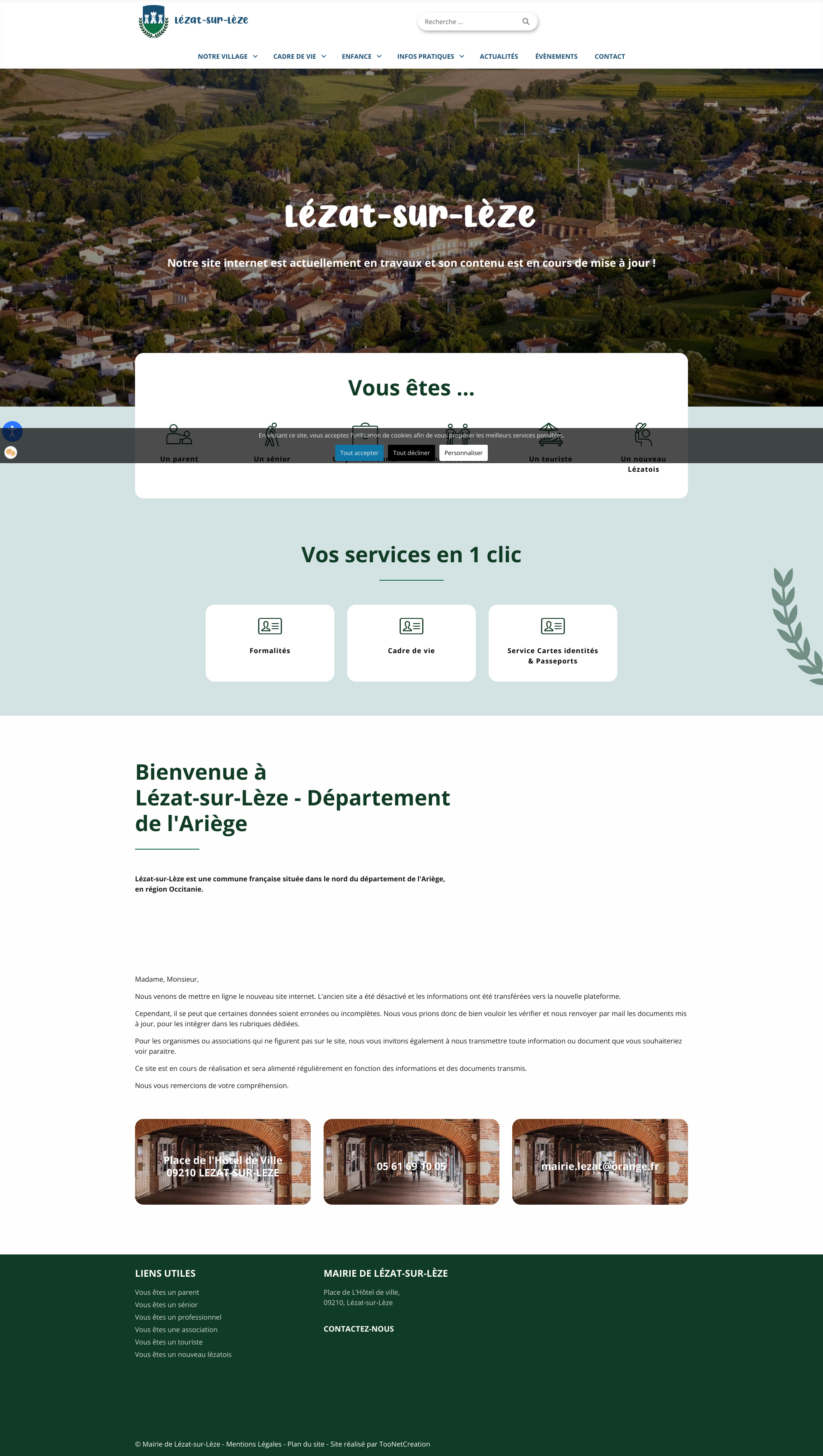 Aperçu du site