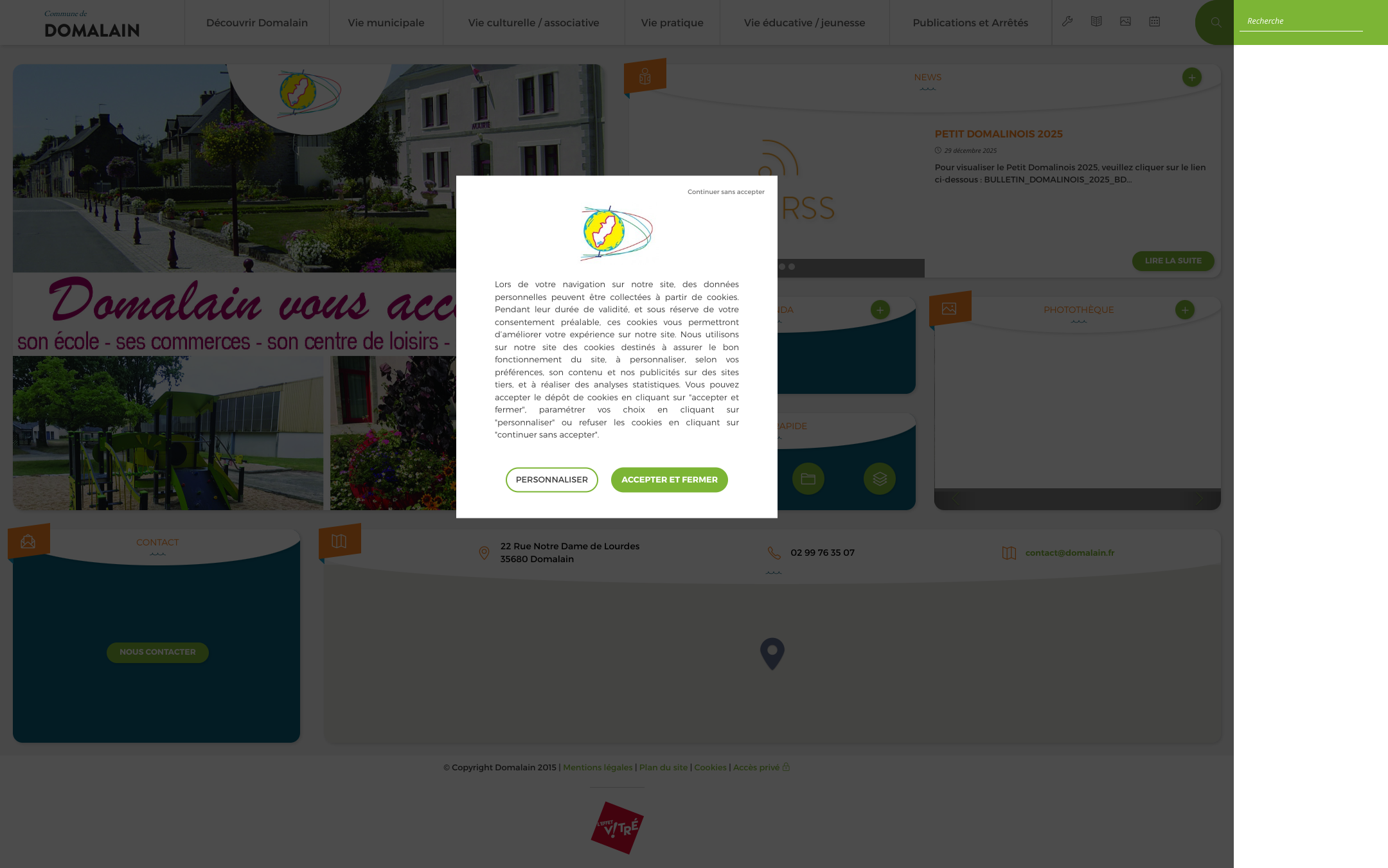 Aperçu du site