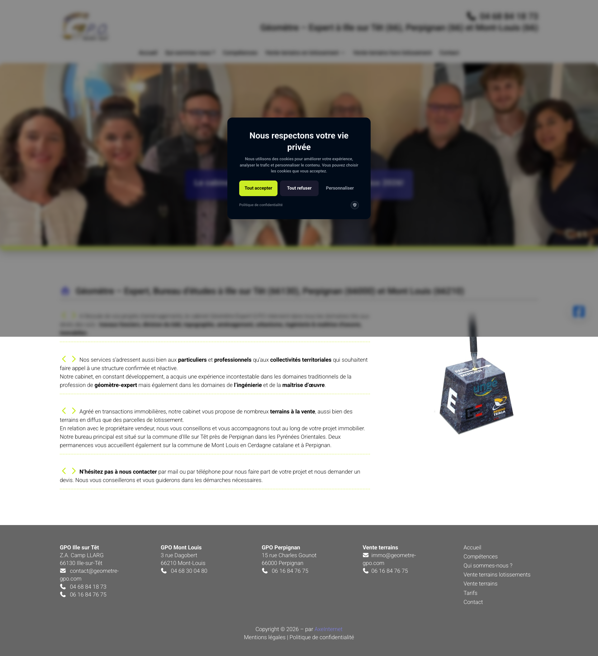 Aperçu du site