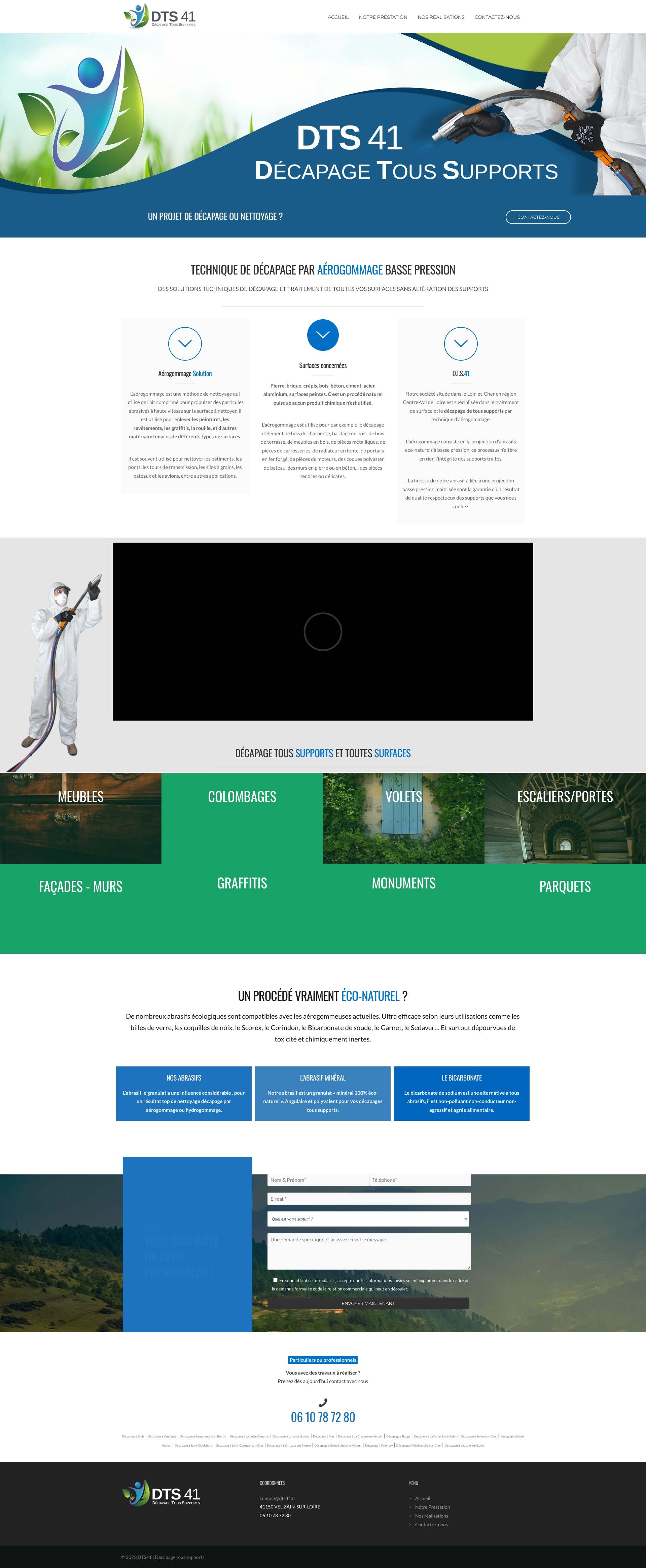 Aperçu du site