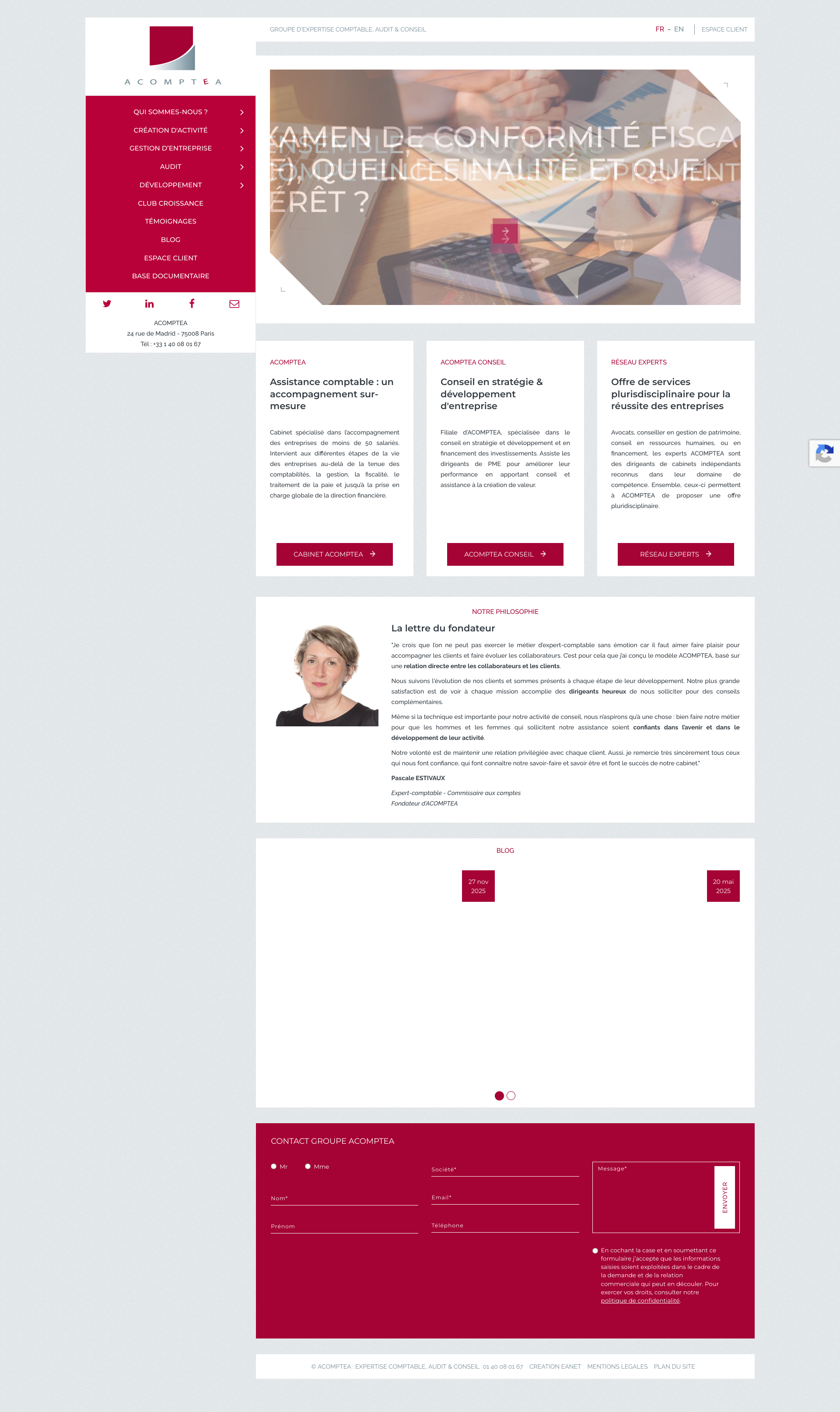 Aperçu du site