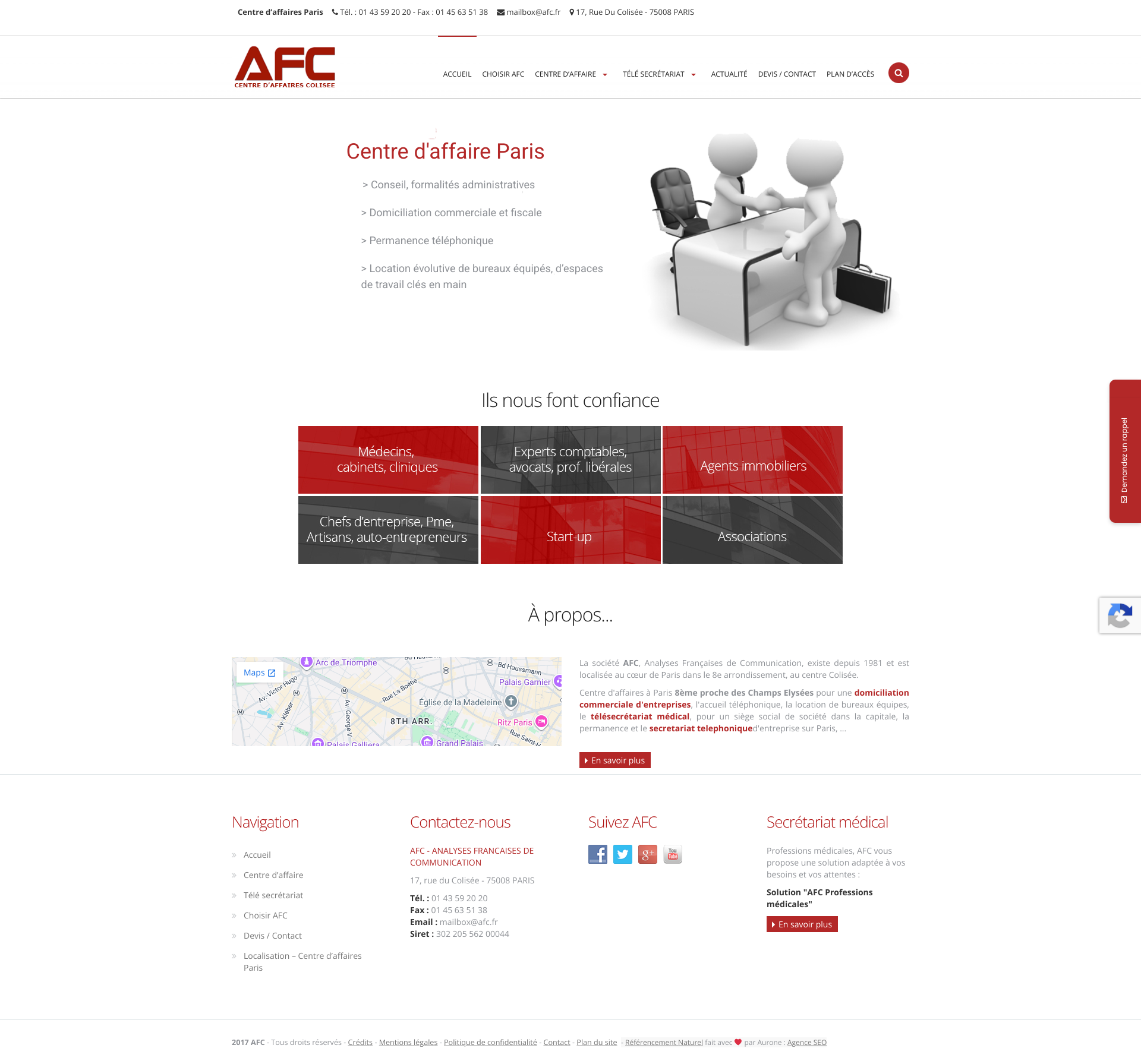 Aperçu du site