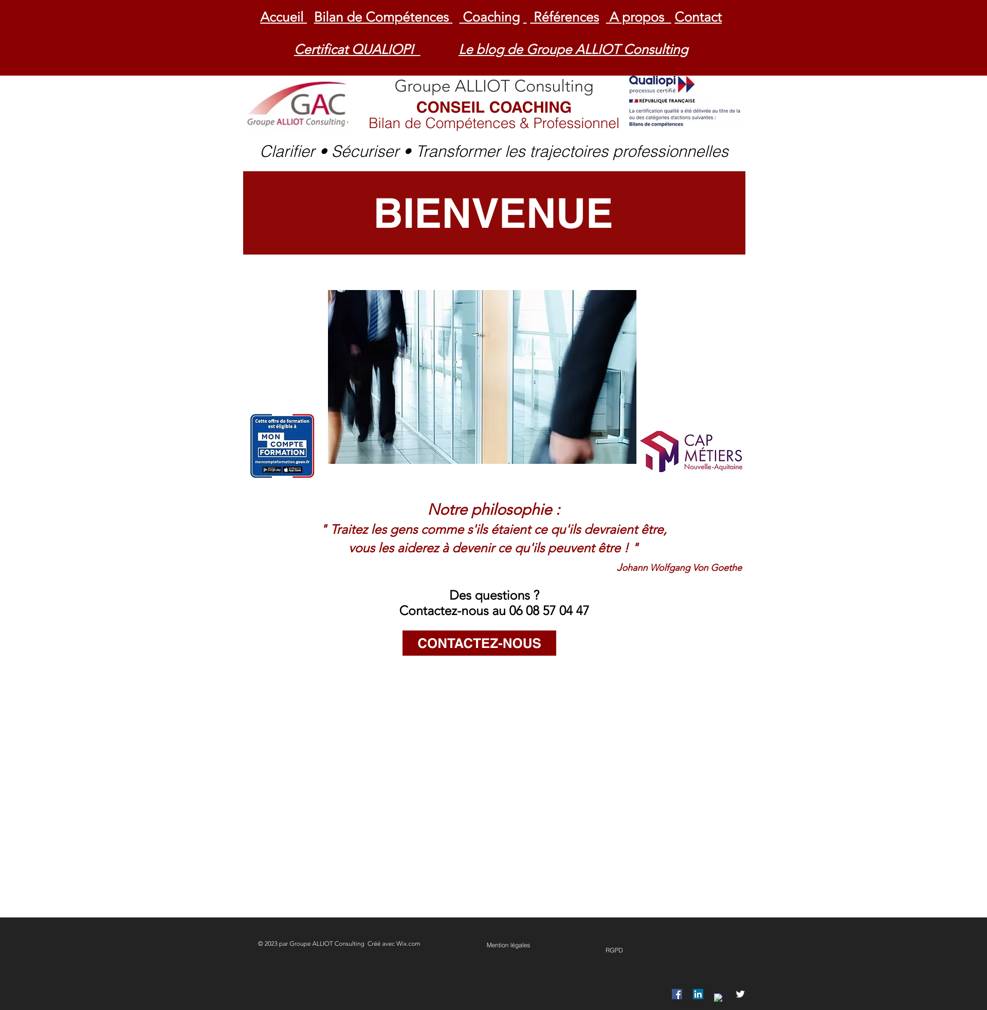 Aperçu du site