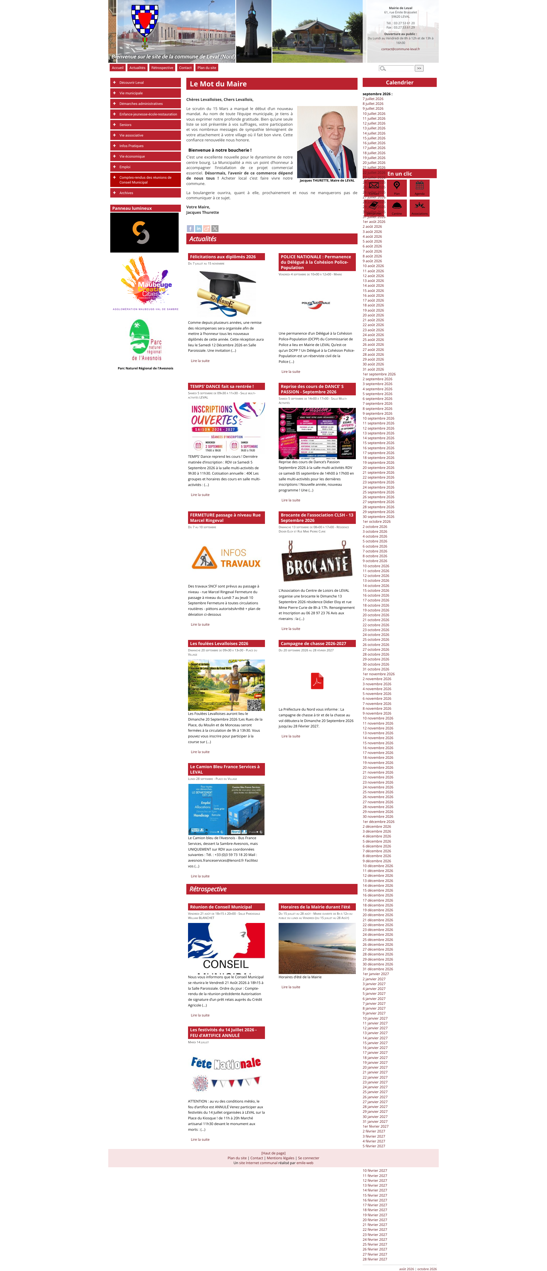 Aperçu du site