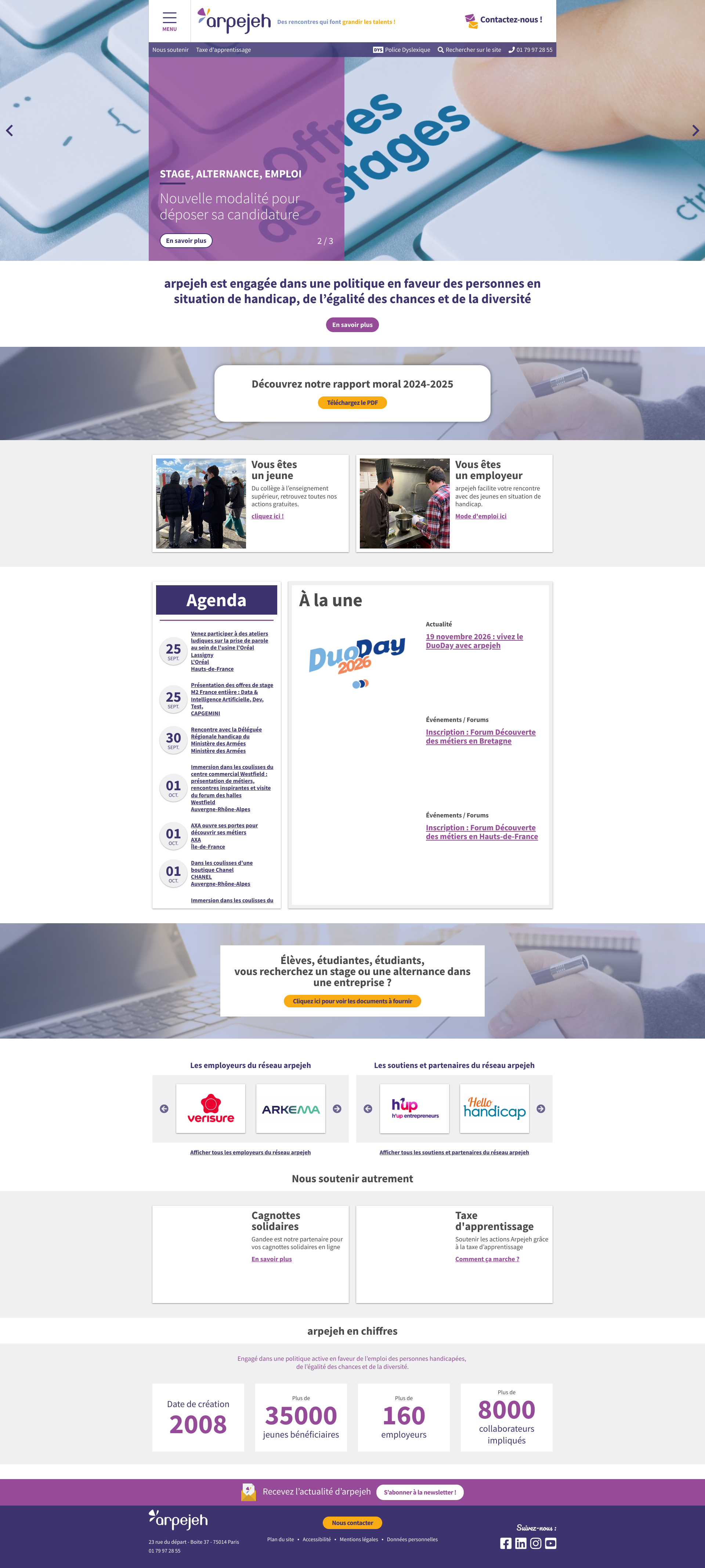 Aperçu du site