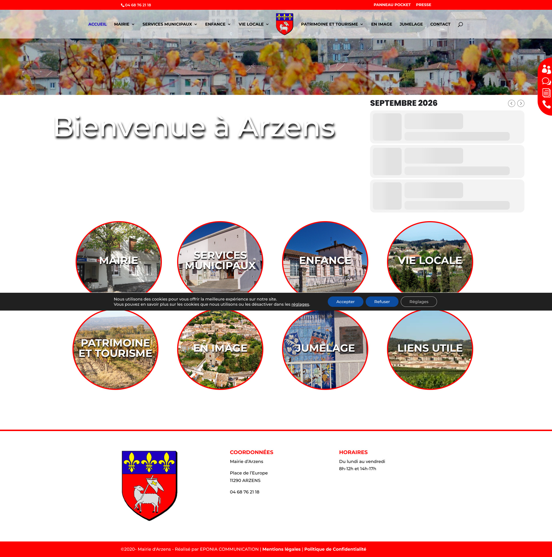 Aperçu du site