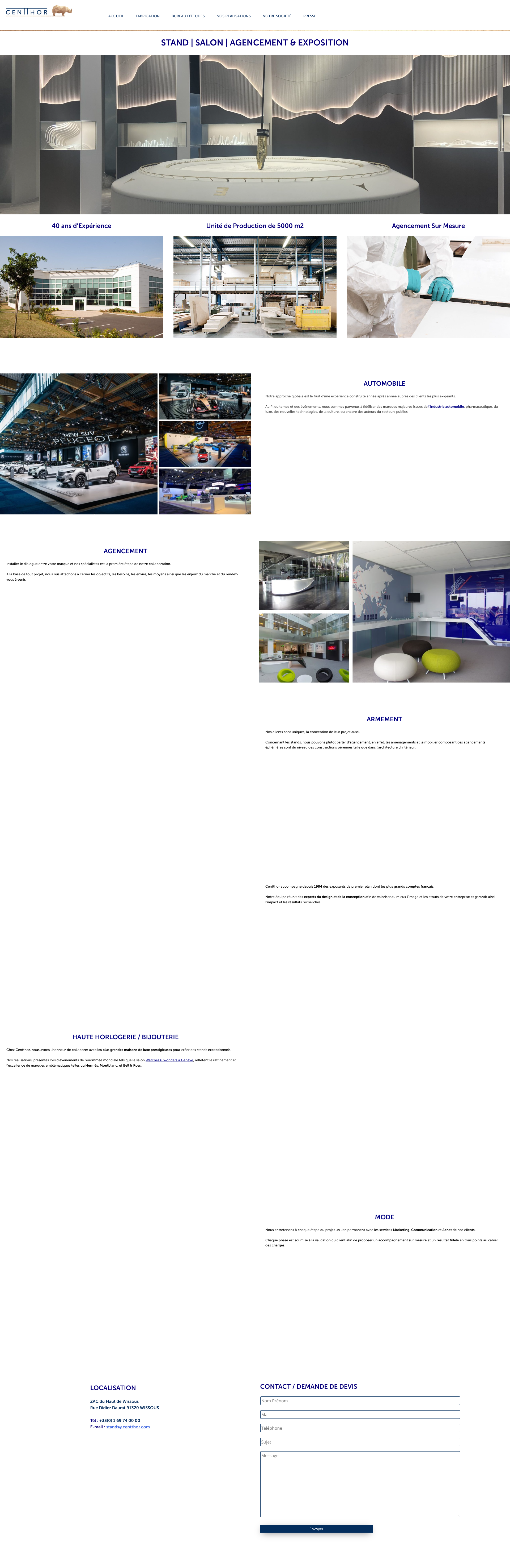 Aperçu du site