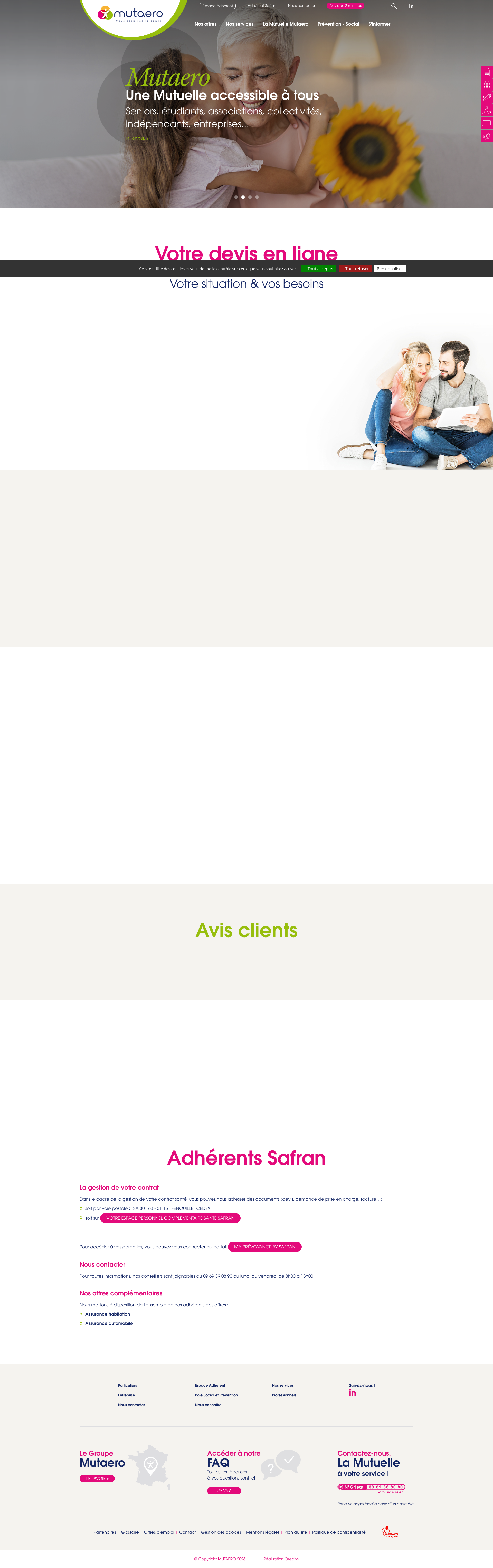 Aperçu du site