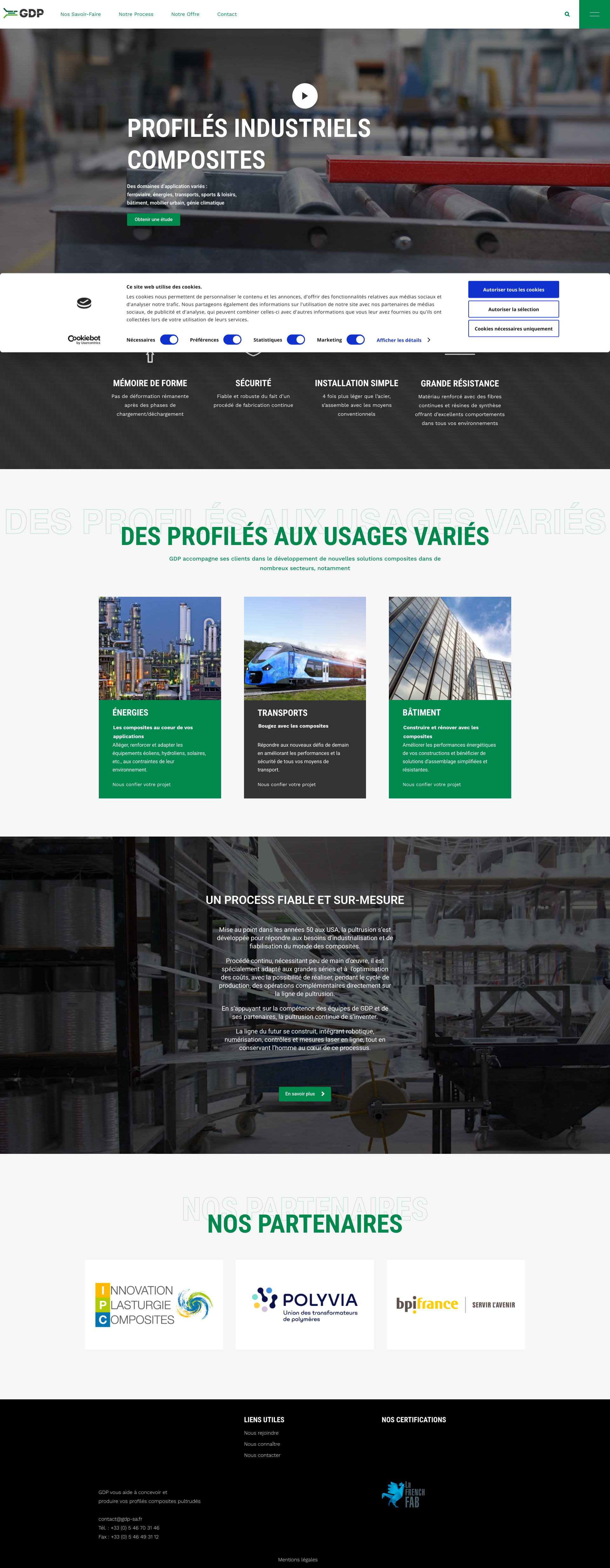 Aperçu du site