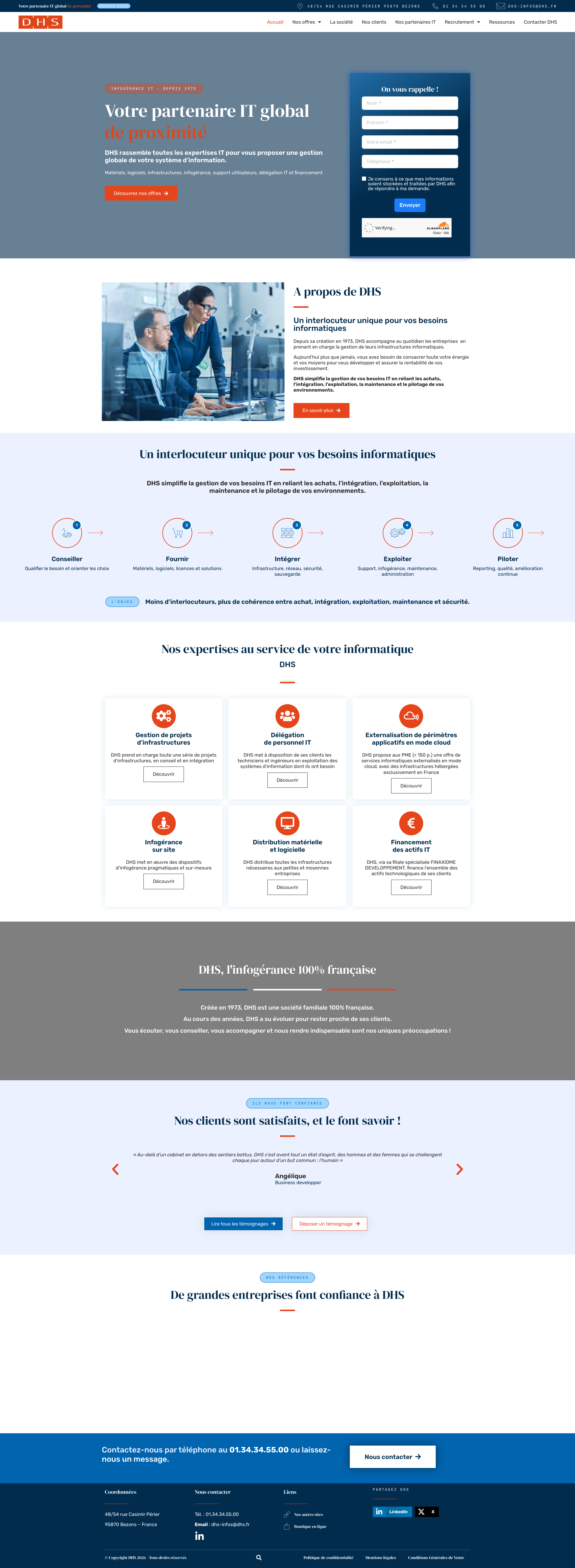 Aperçu du site