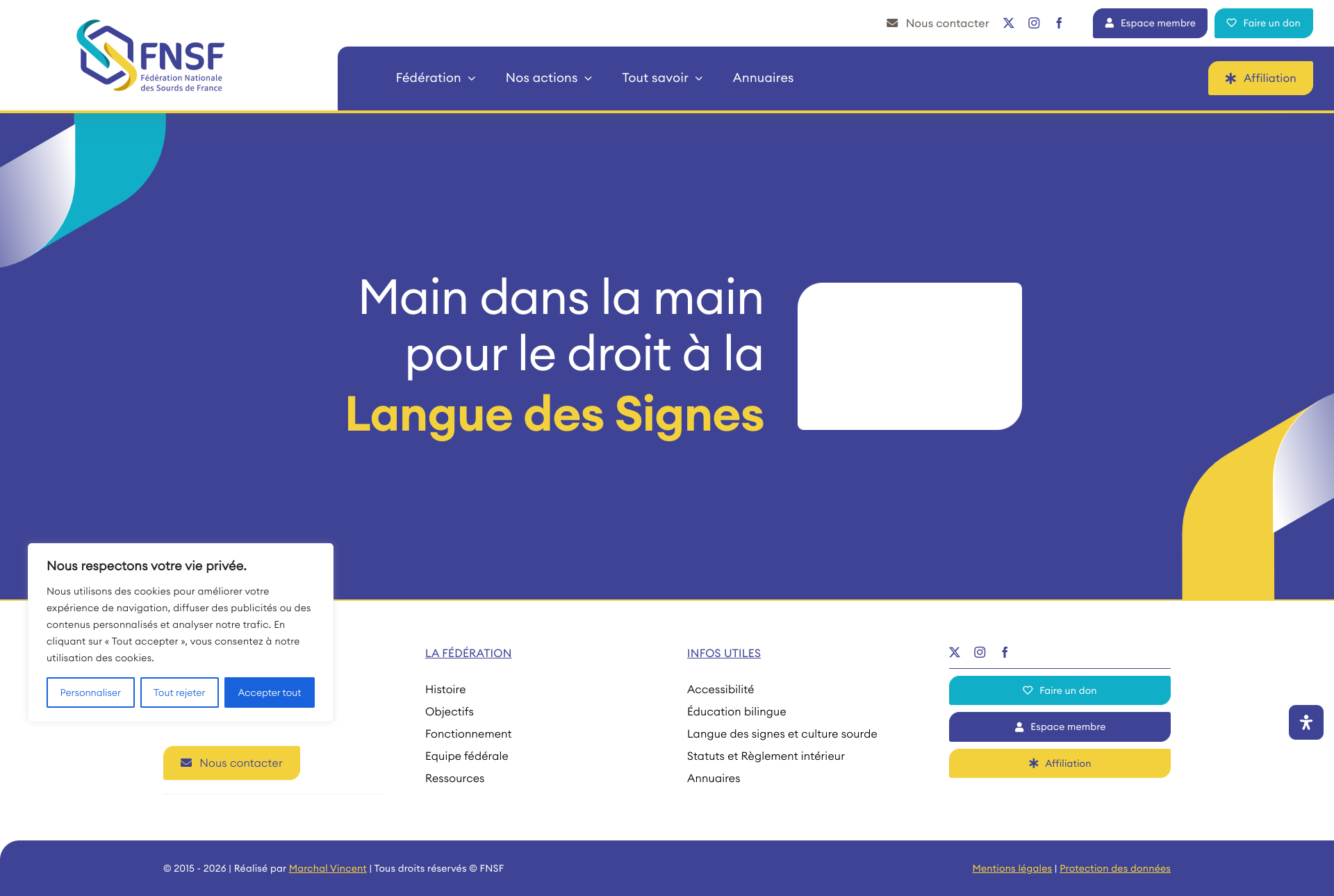 Aperçu du site
