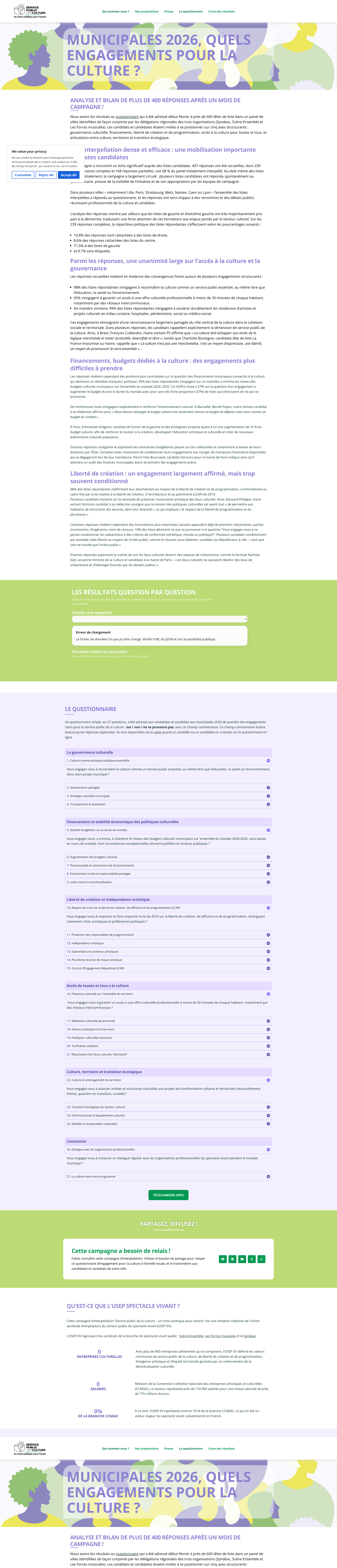 Aperçu du site