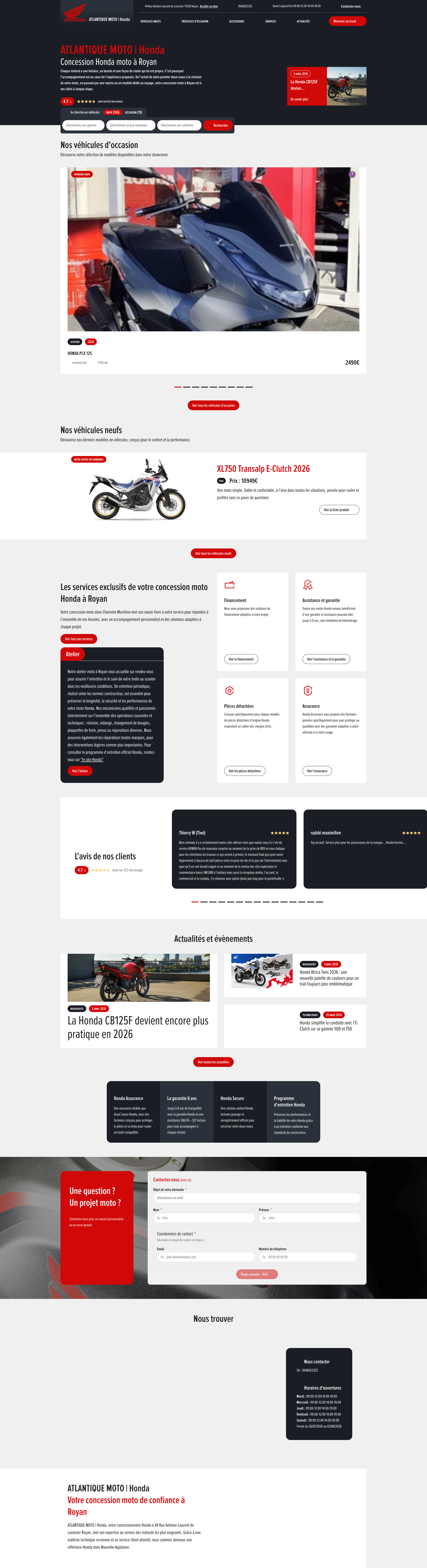 Aperçu du site