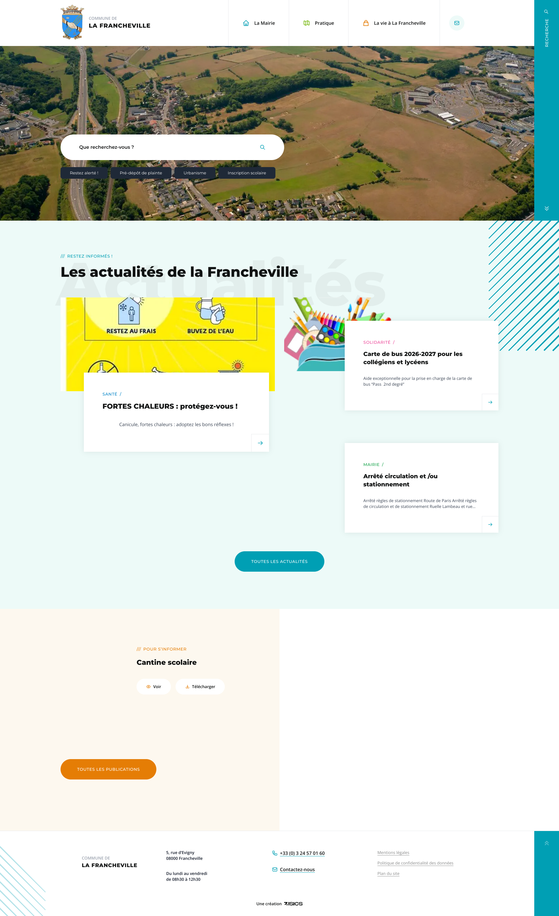 Aperçu du site