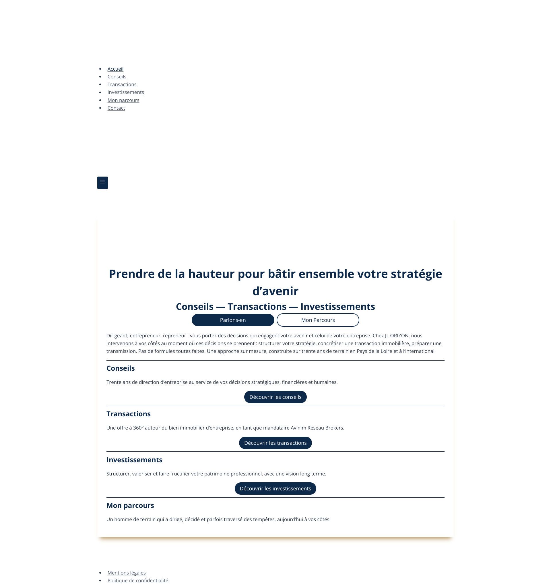 Aperçu du site