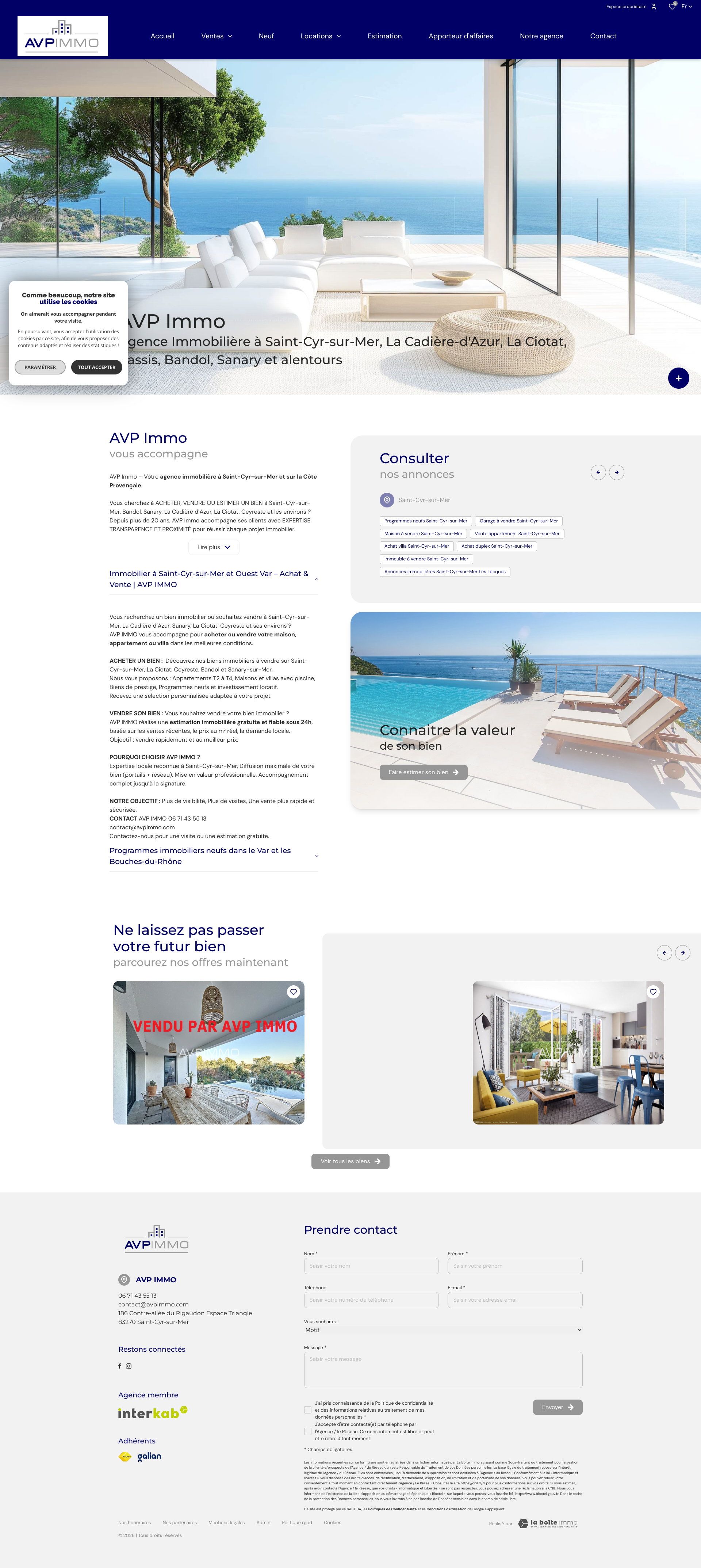 Aperçu du site
