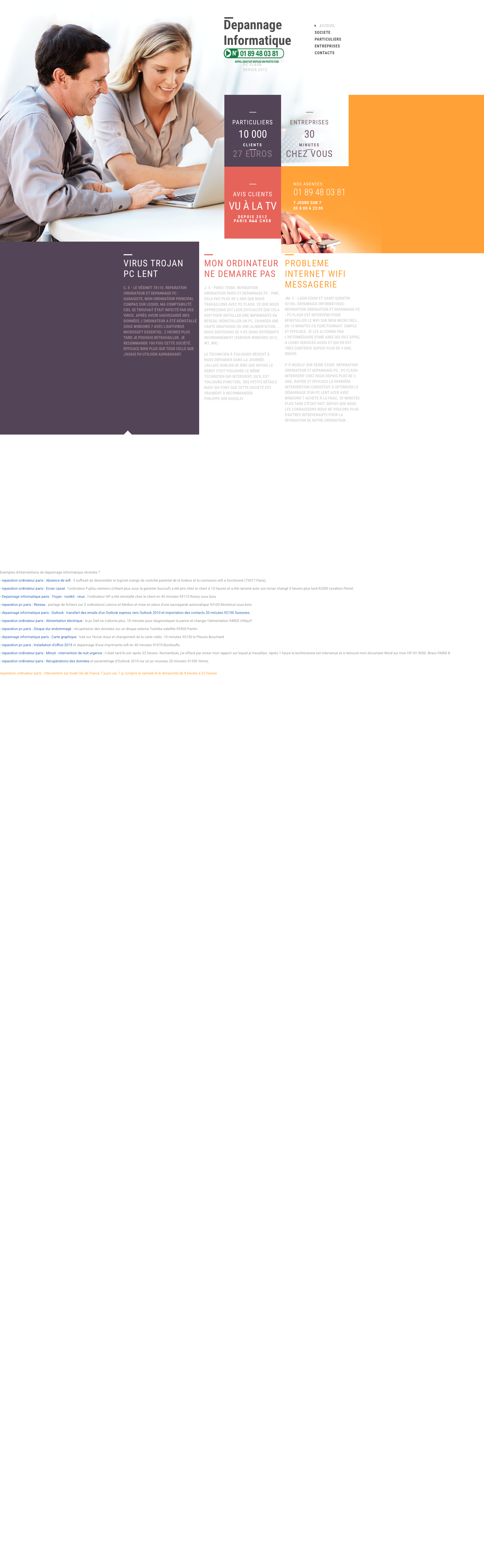 Aperçu du site