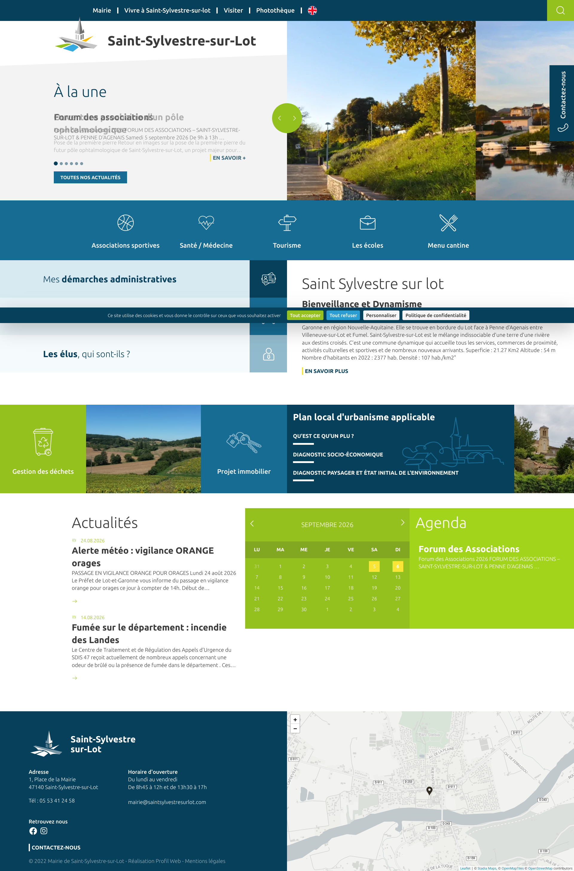 Aperçu du site