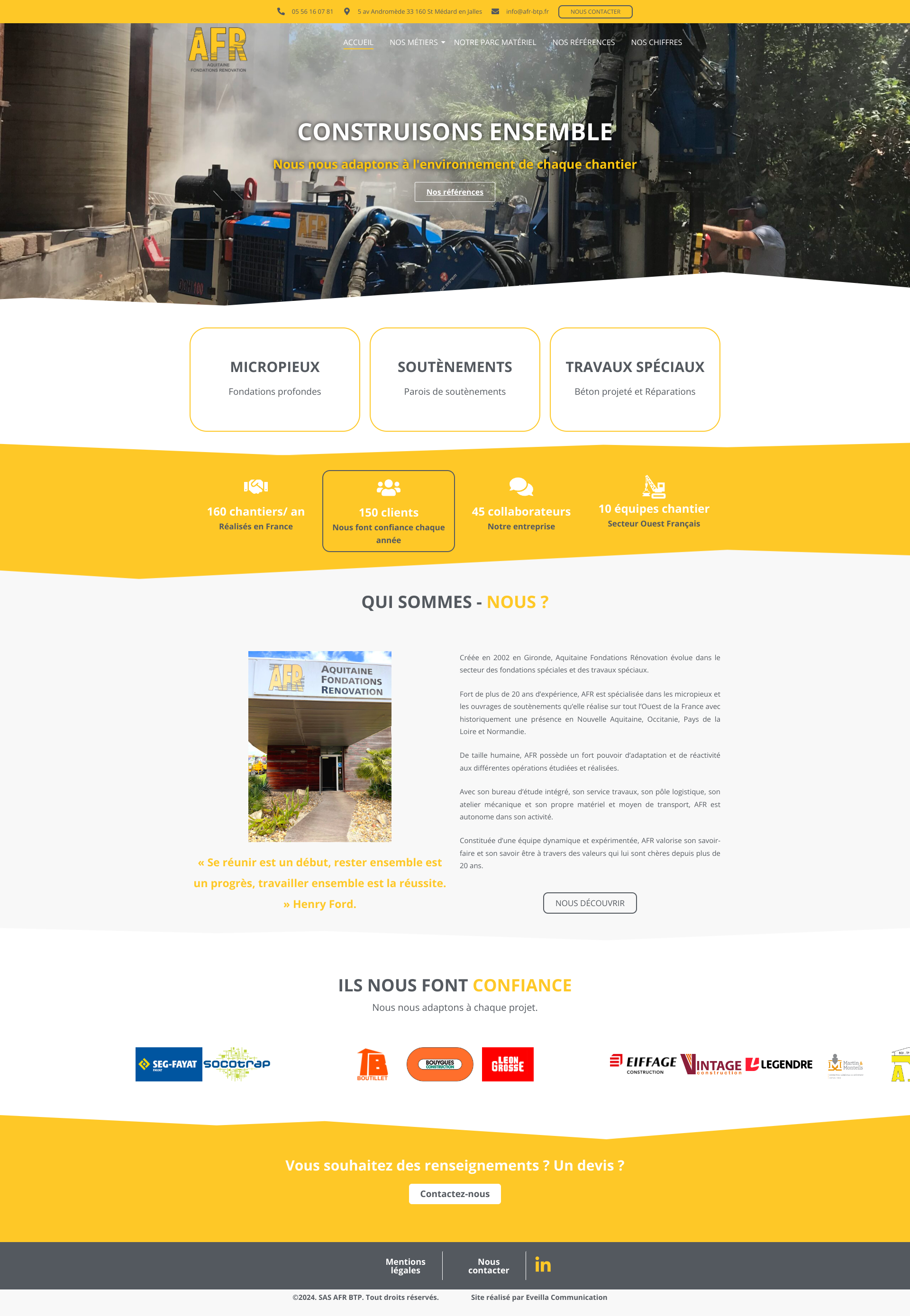 Aperçu du site