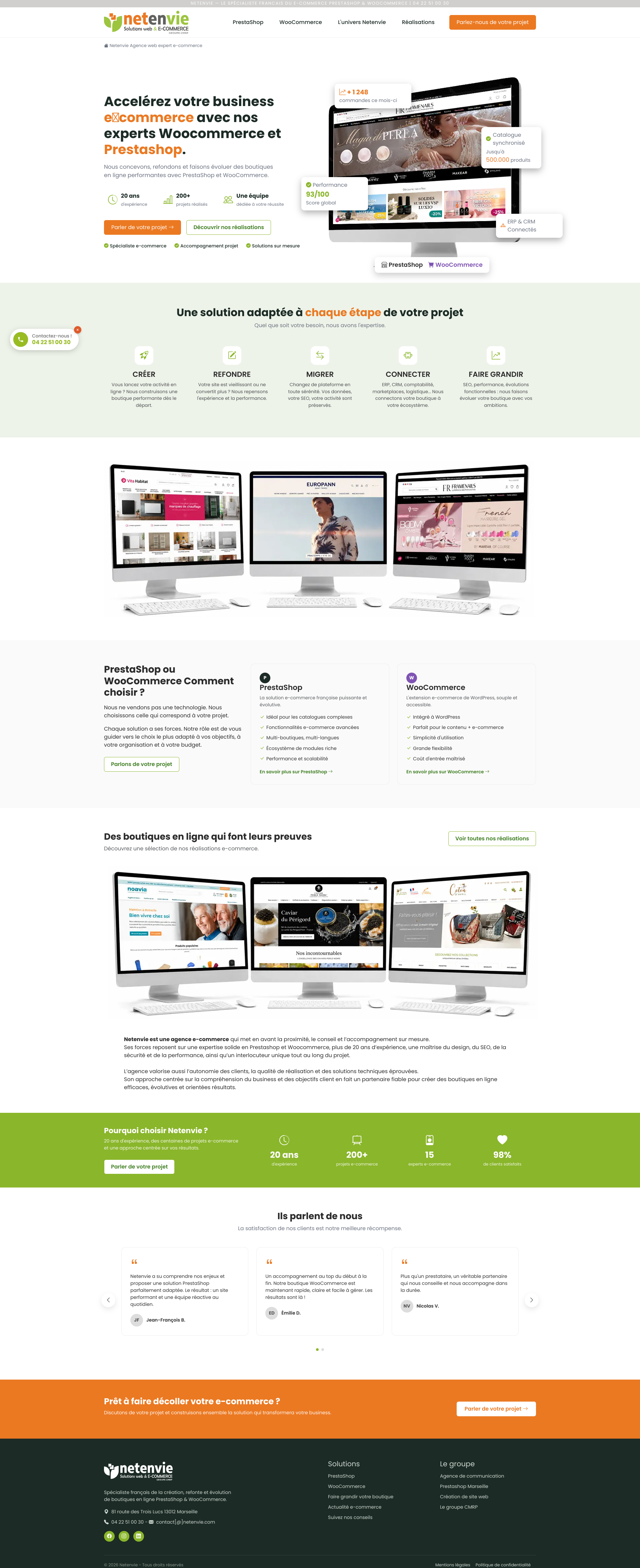 Aperçu du site