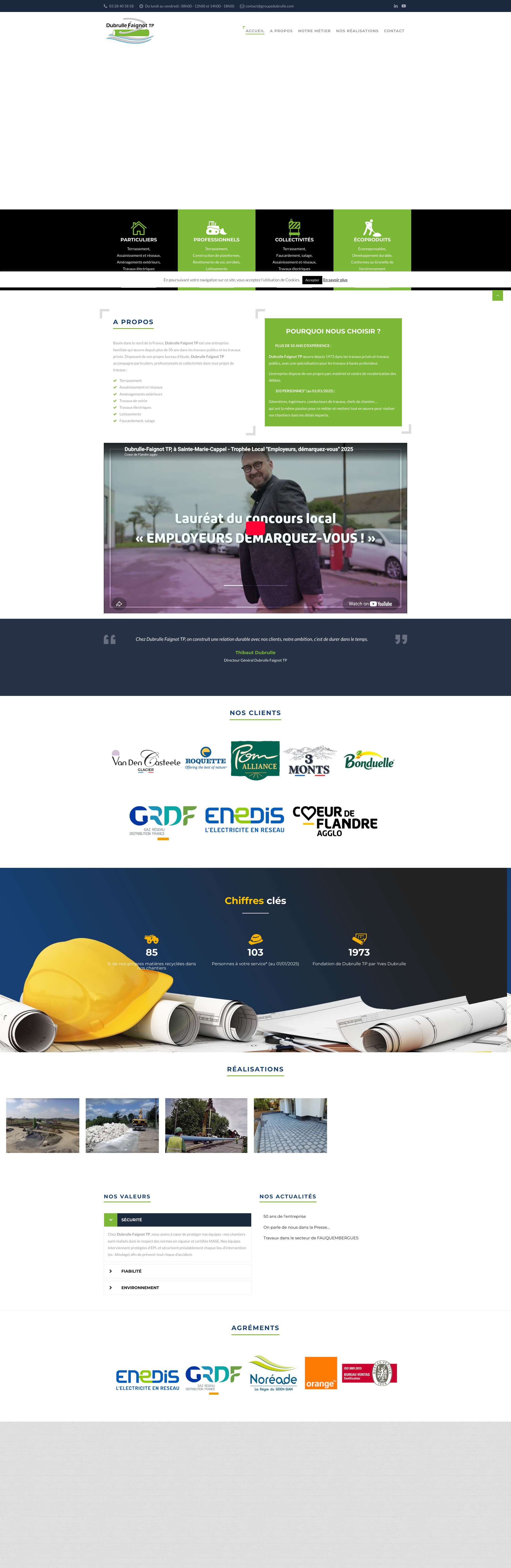 Aperçu du site