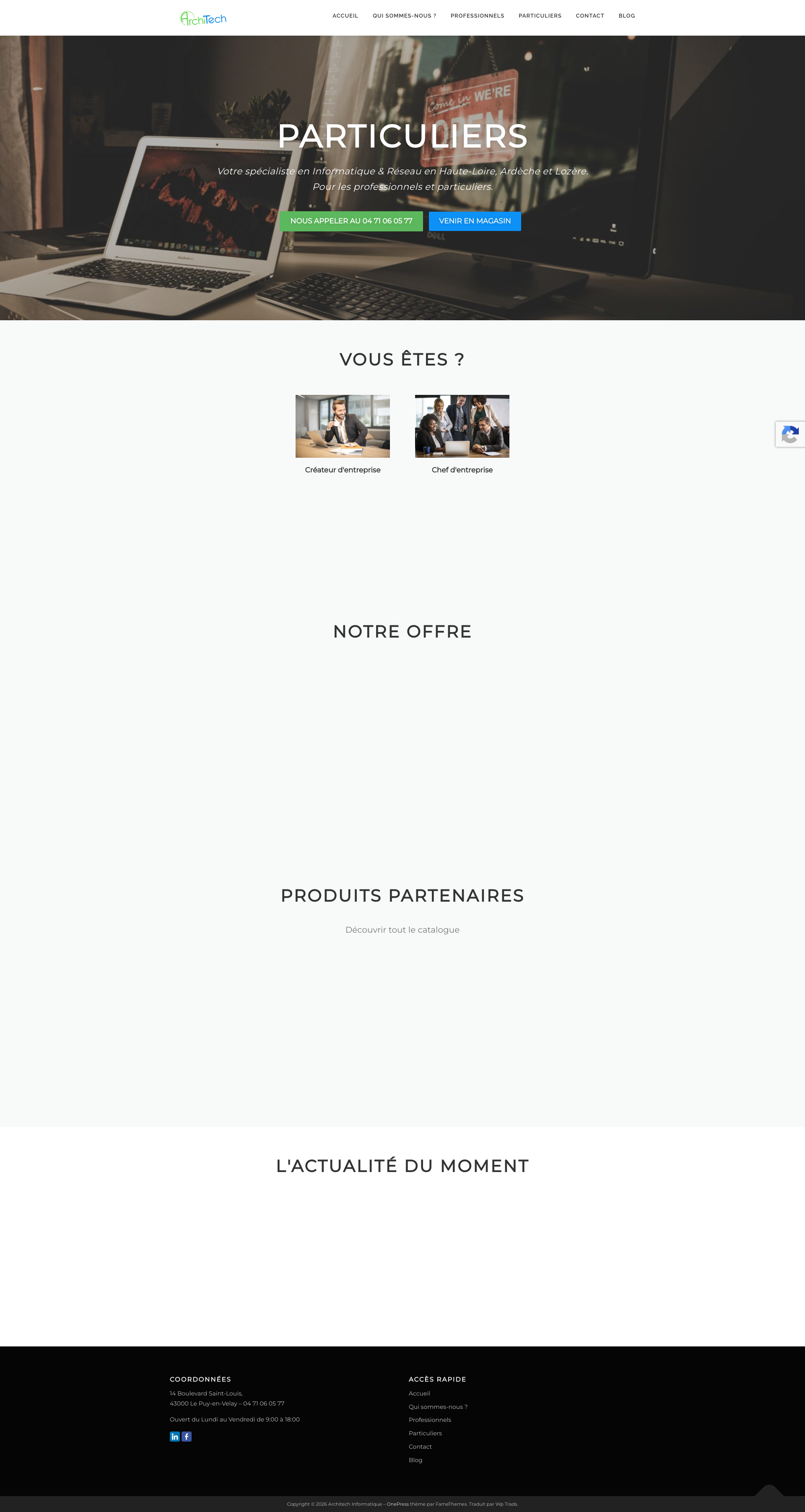 Aperçu du site