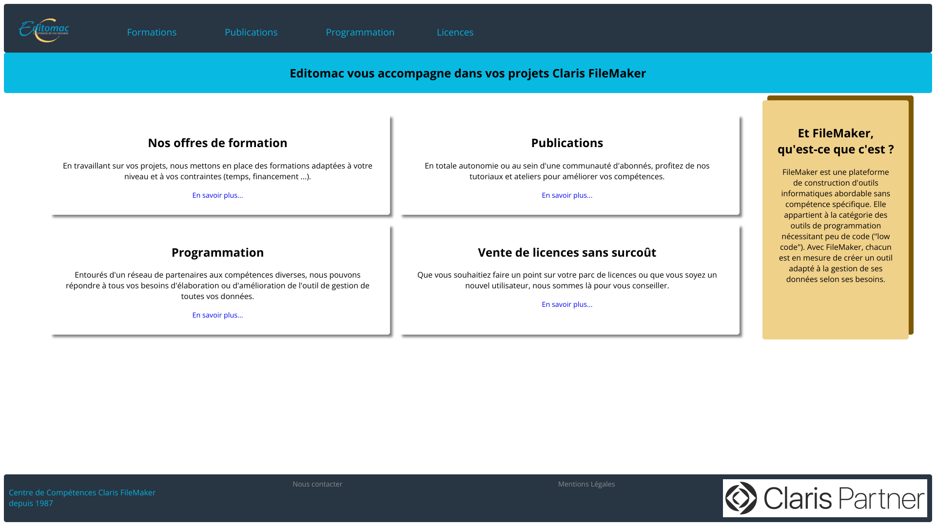 Aperçu du site