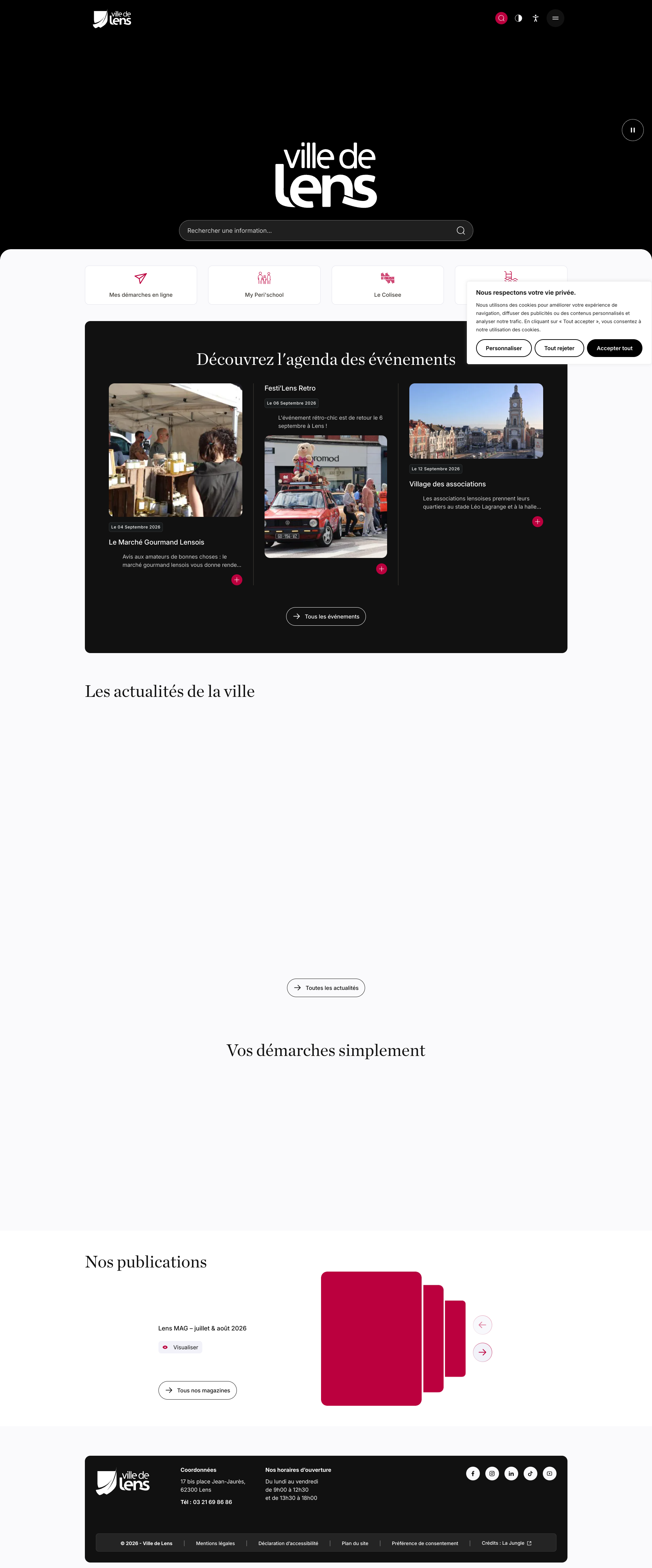 Aperçu du site
